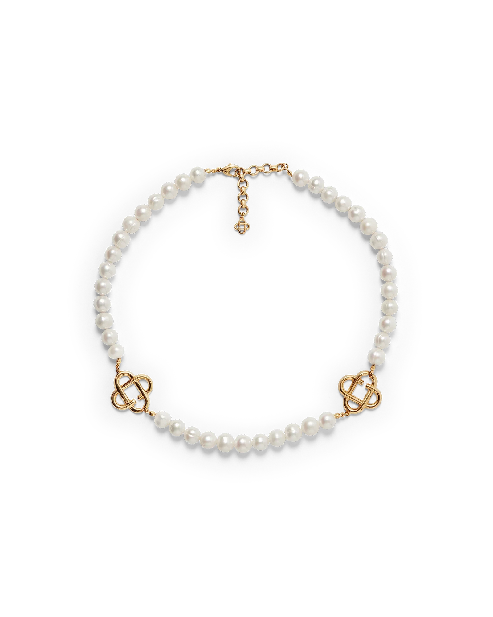 Medium Pearl Logo Necklace