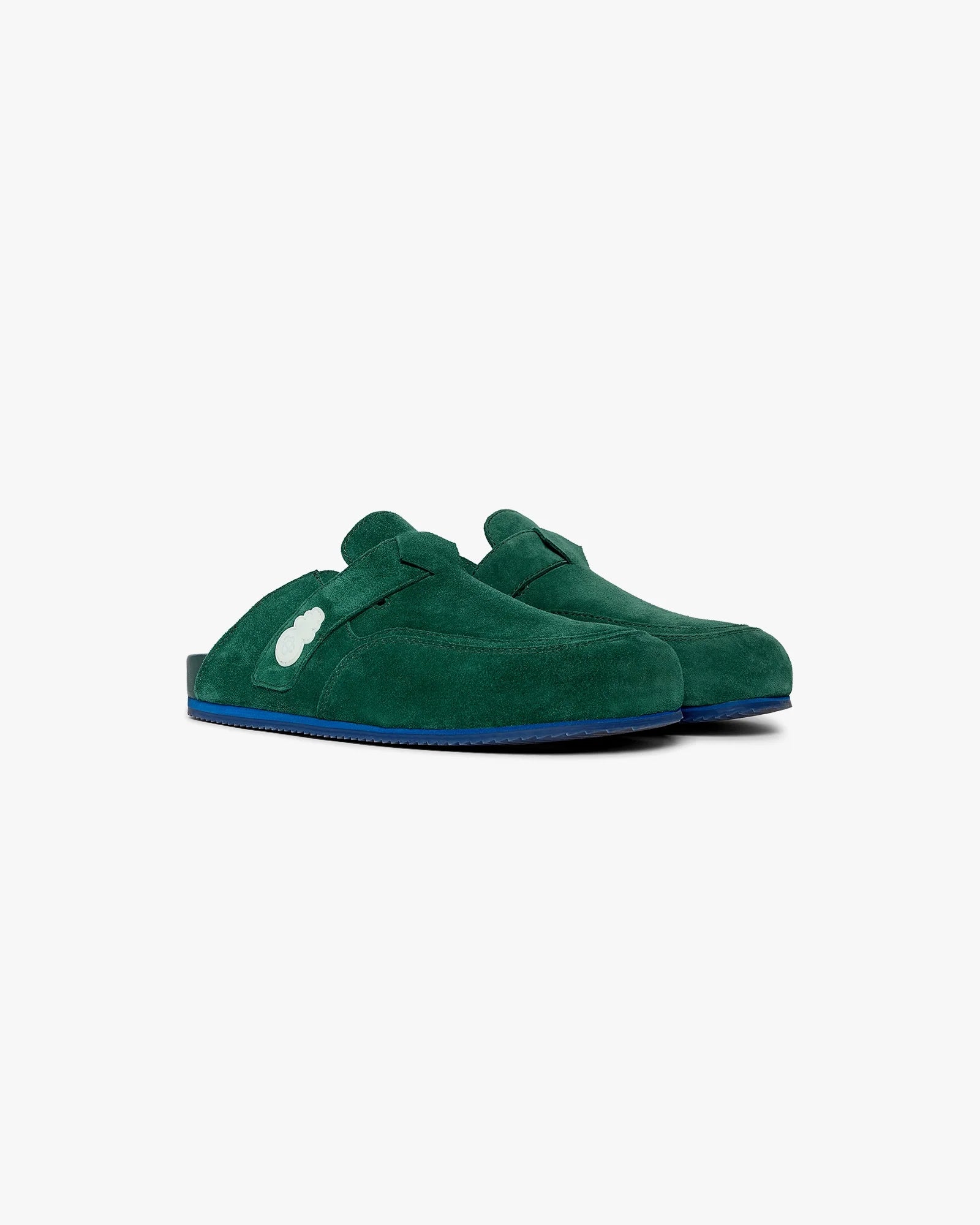 Dark Green Leather Outdoor Mule