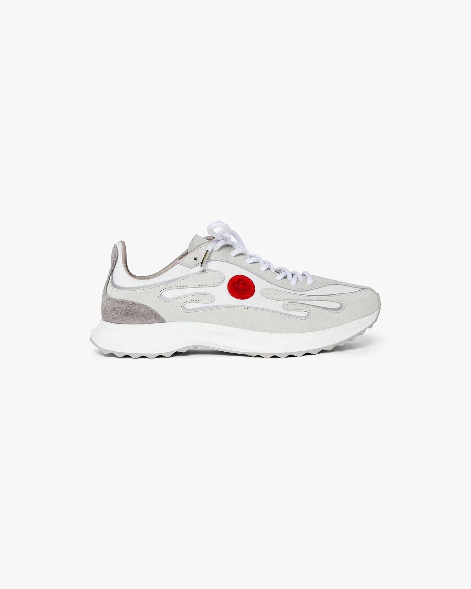 Women's Grey Leather Stade Sneakers