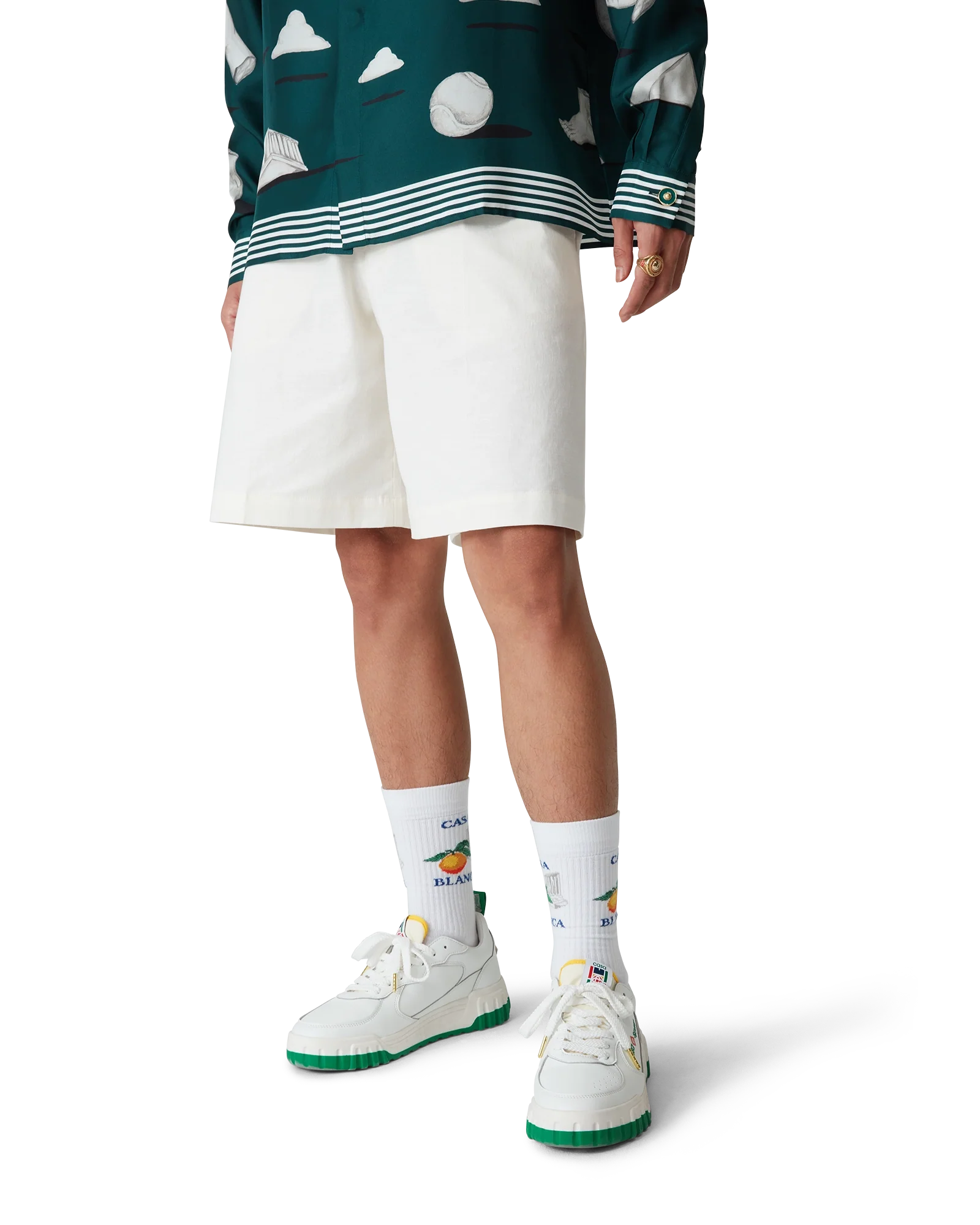 Men's Court White & Green Sneaker