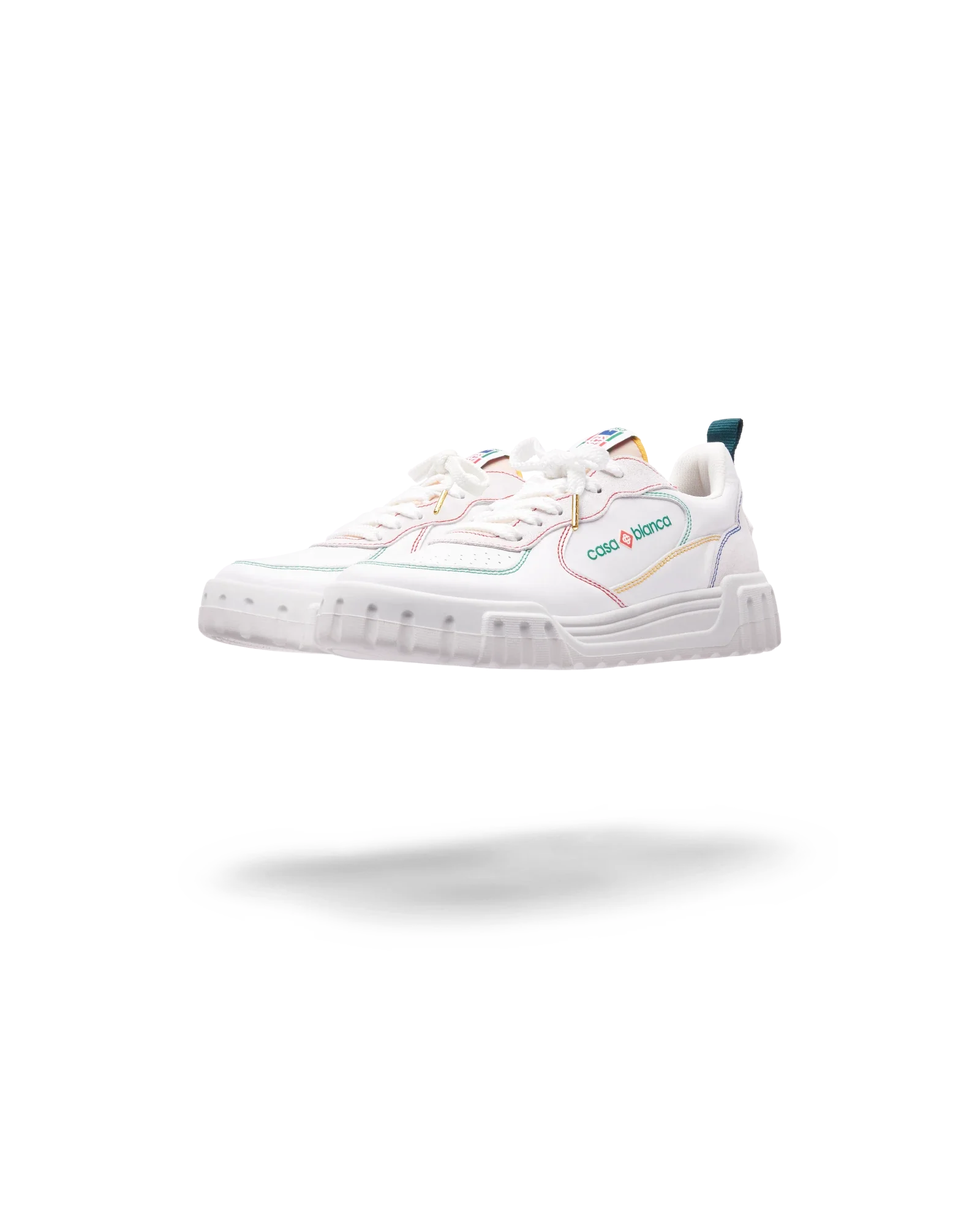 Women's Court White & Multicolour White Sneakers