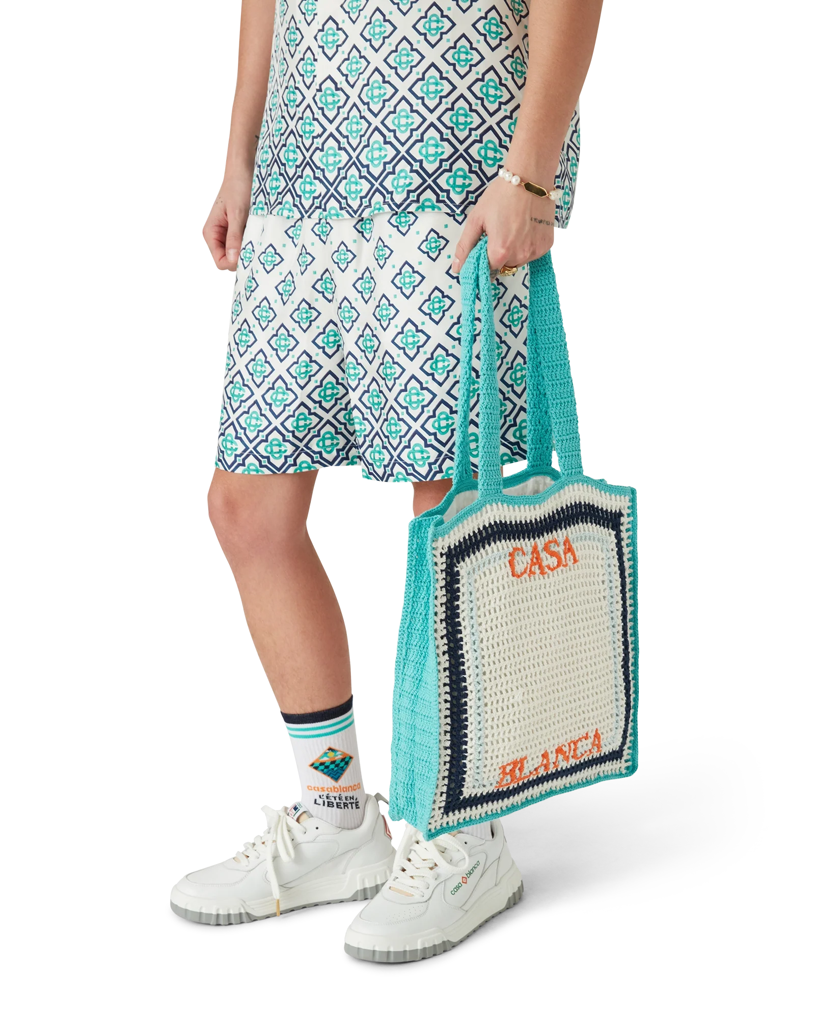 Stripe Crochet Bag