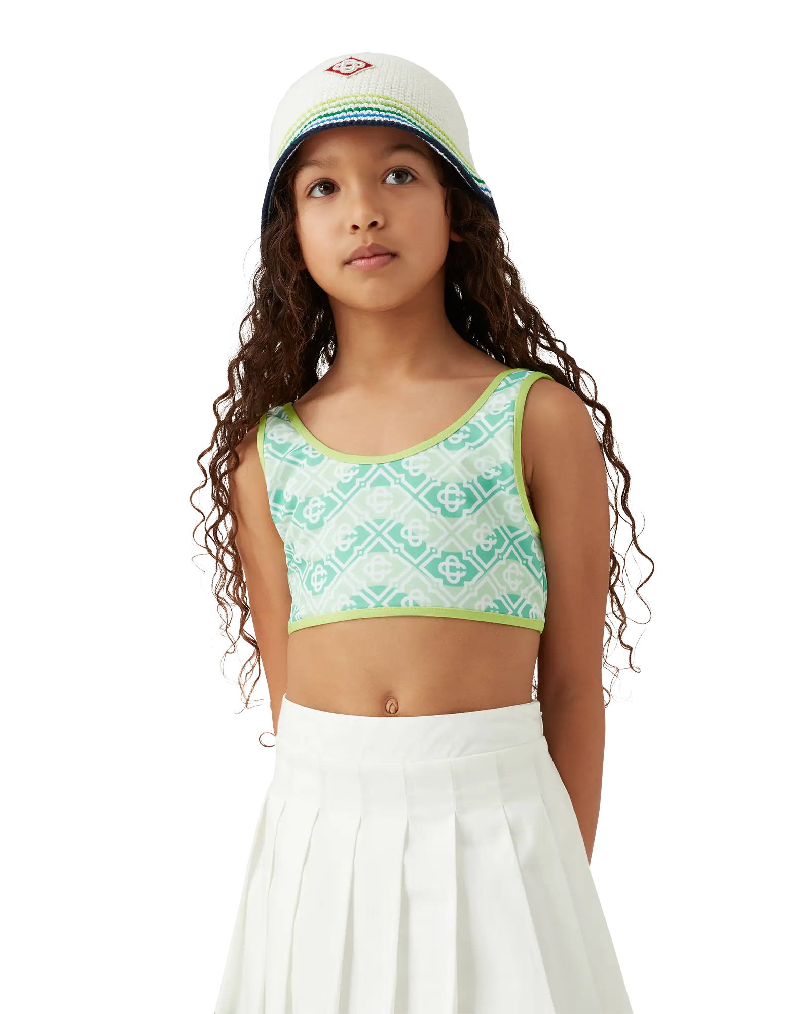 Children's Wavy Monogram Bikini Set