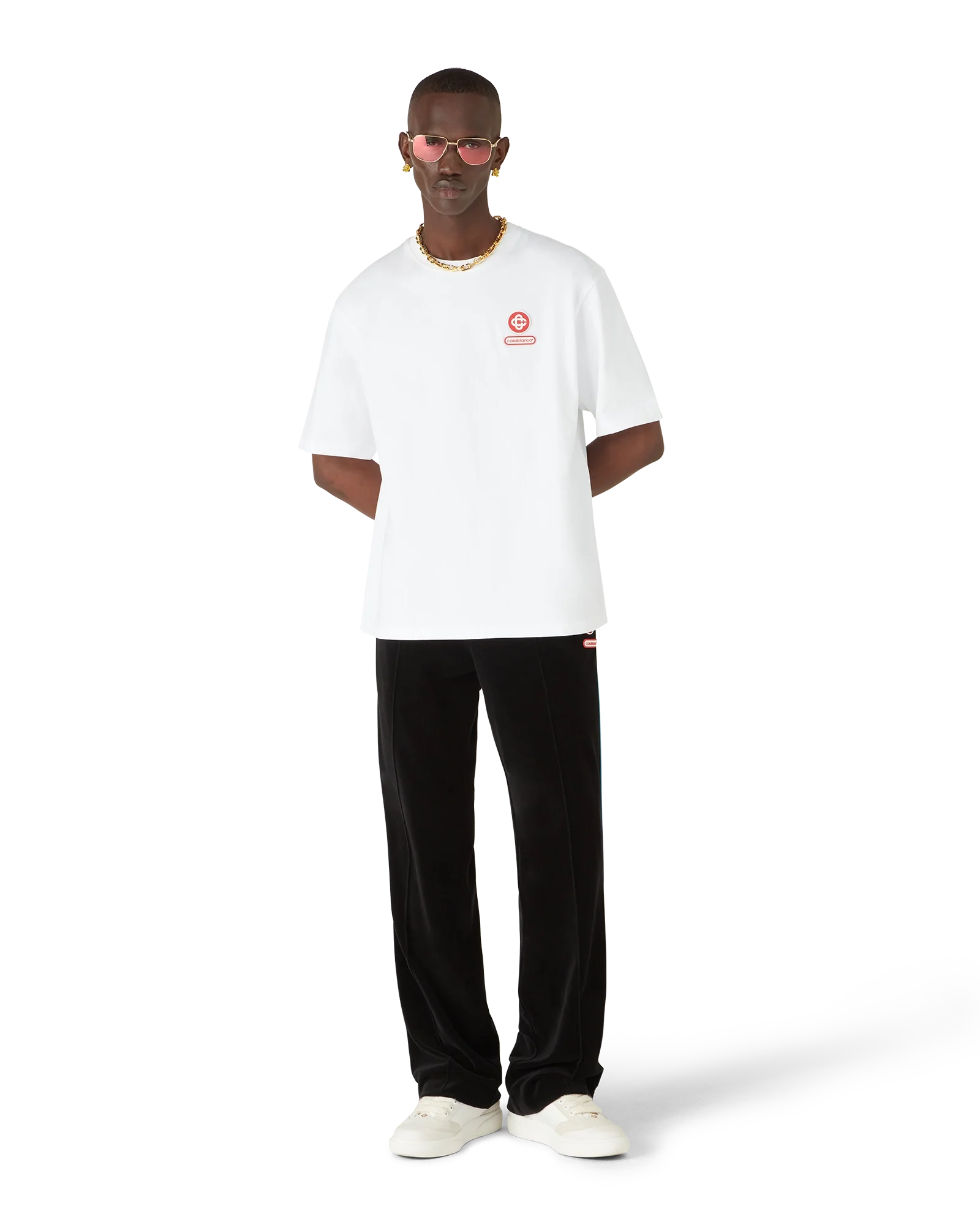 Gradient Piping Velour Track Pants