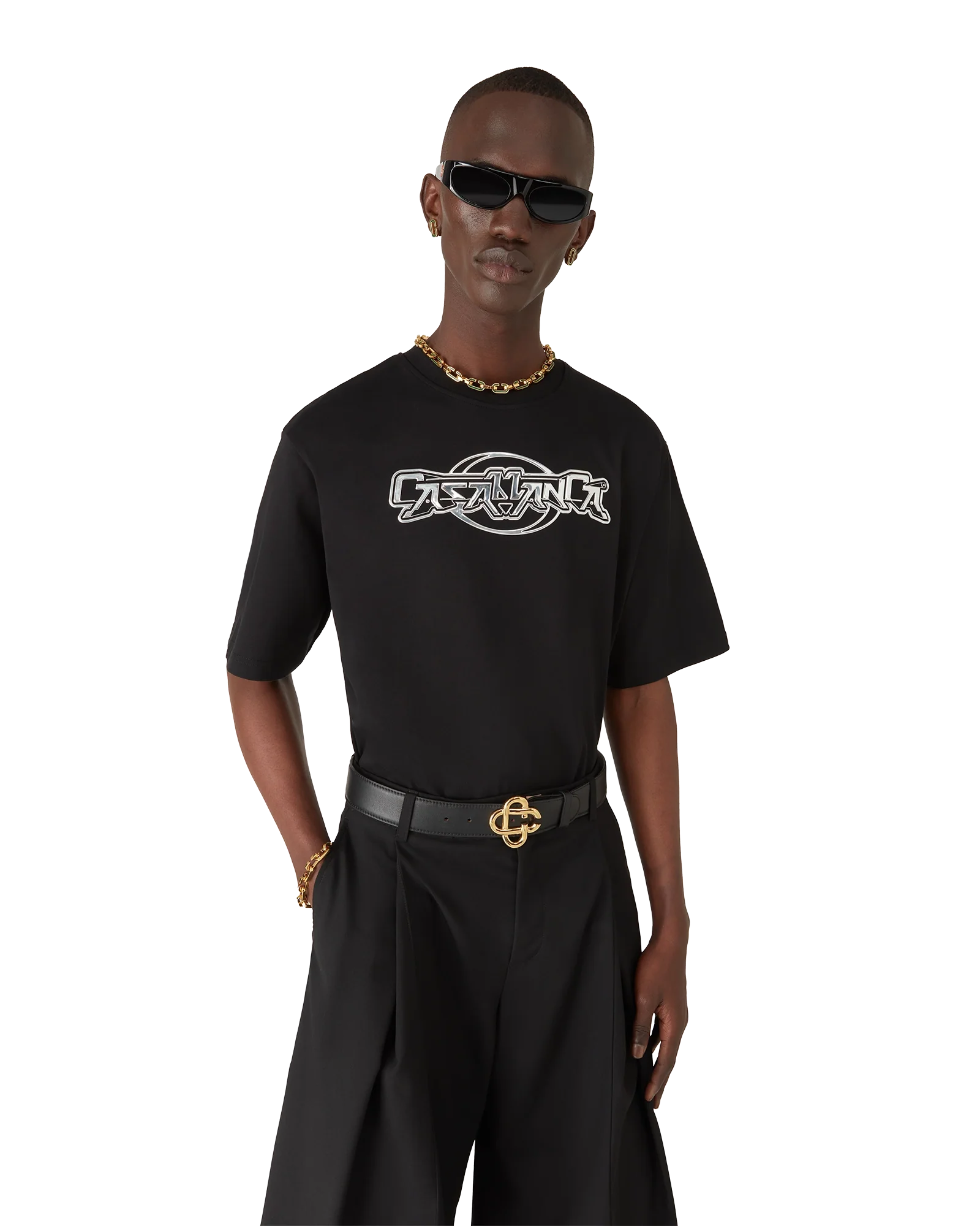 Casablanca Chrome Oversized Short Sleeve T-Shirt