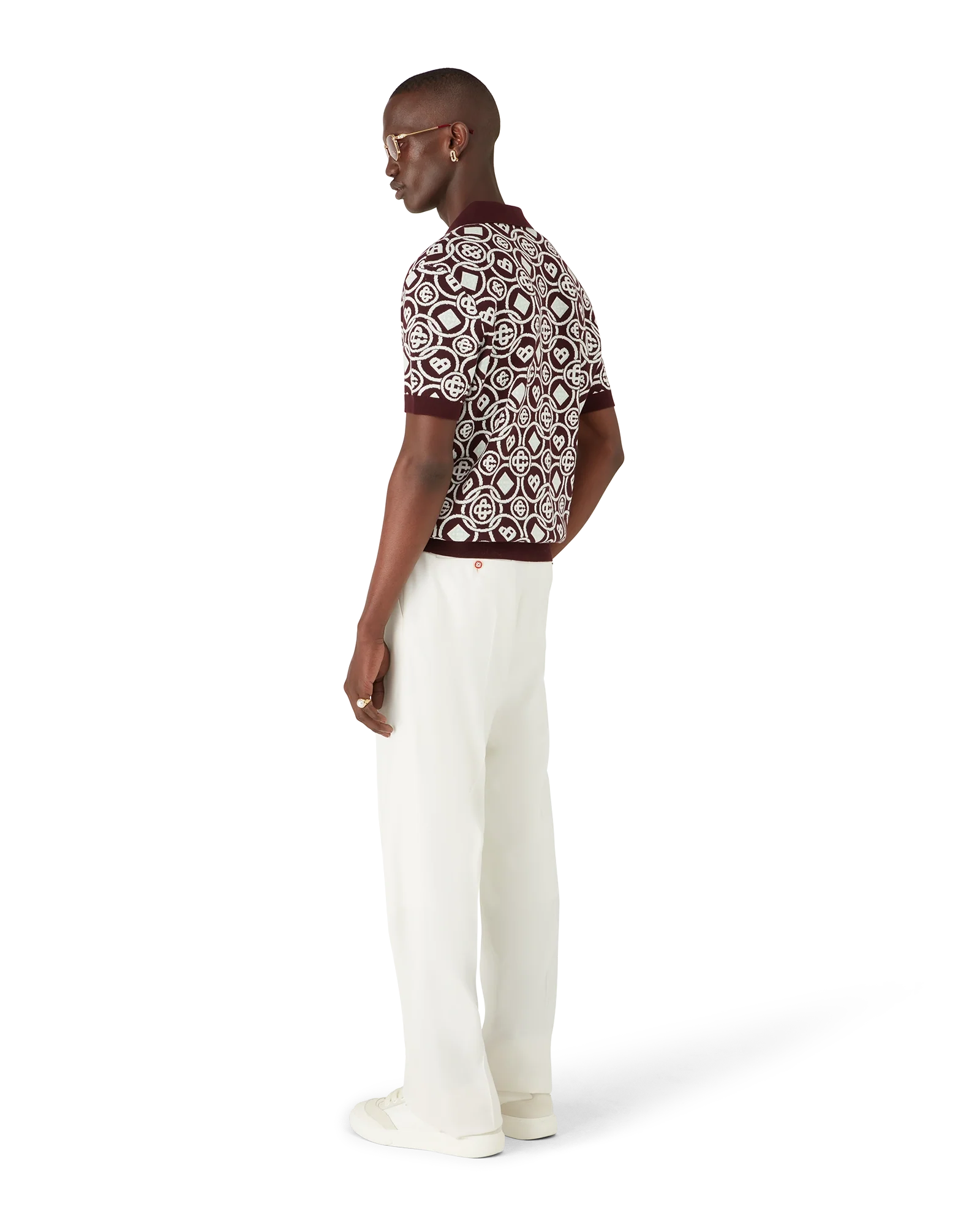 Monogram Cotton Knit Polo shirt