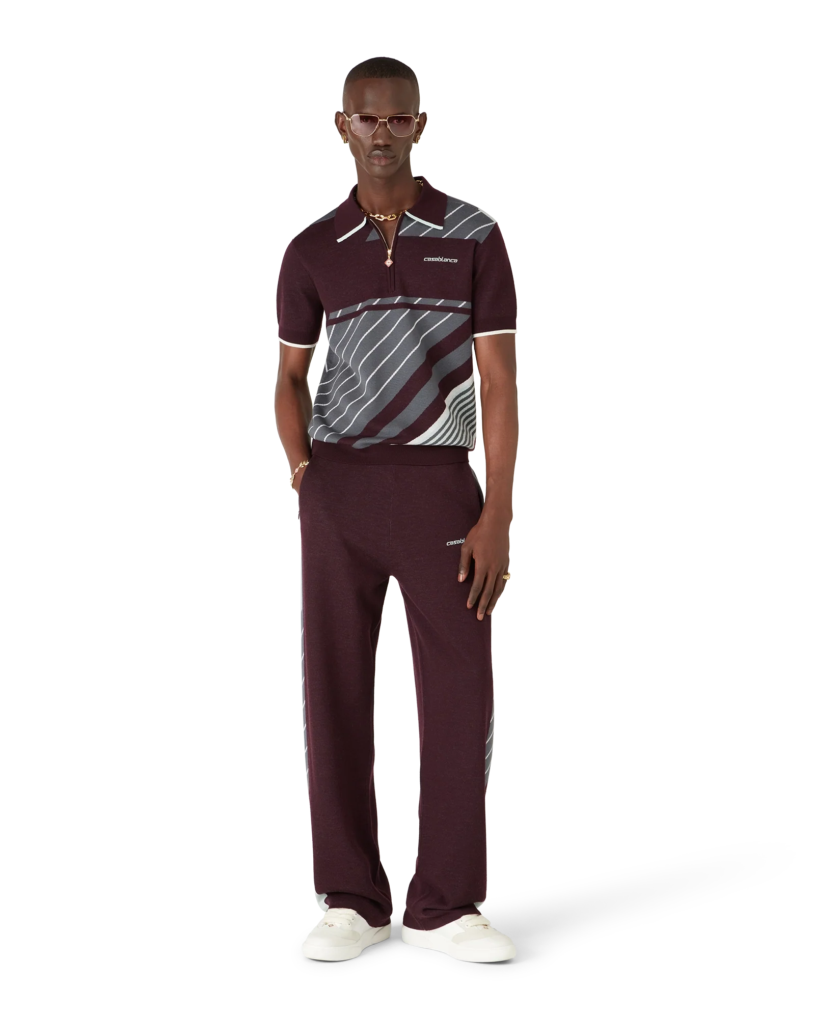 Merino Diagonal Tennis Trousers