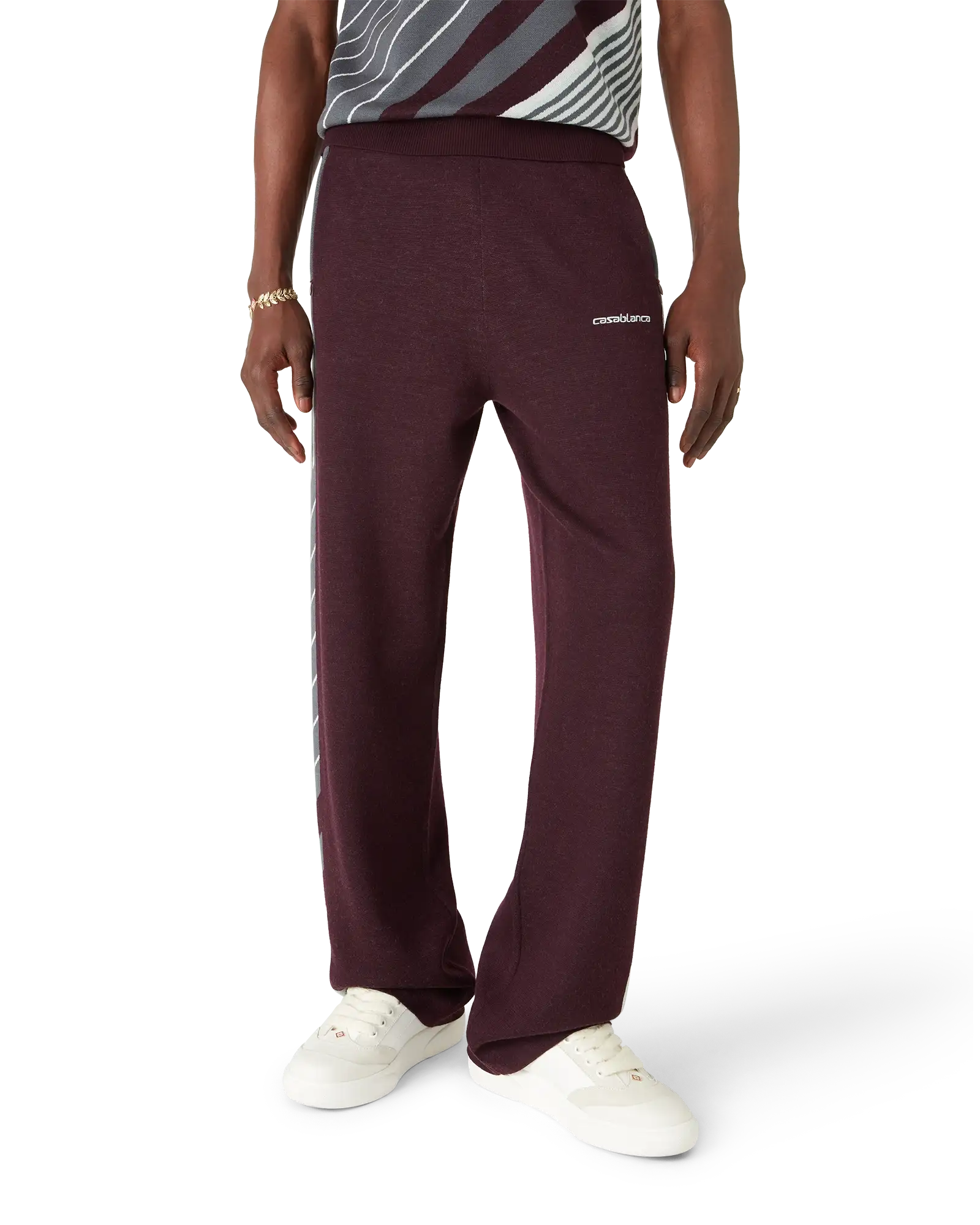Merino Diagonal Tennis Trousers