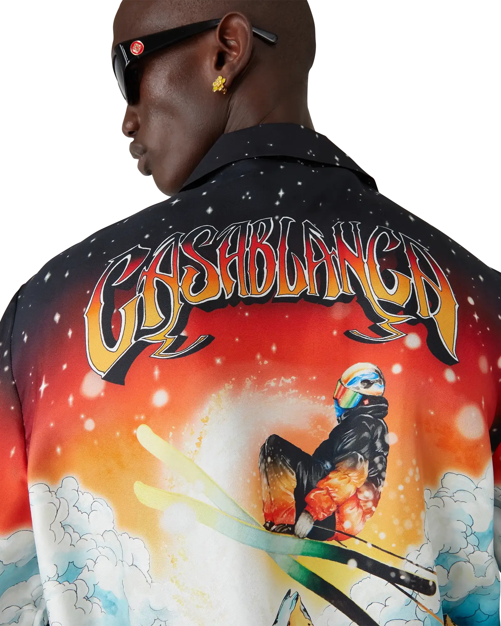 Ski Lake Long Sleeve Silk Twill Shirt