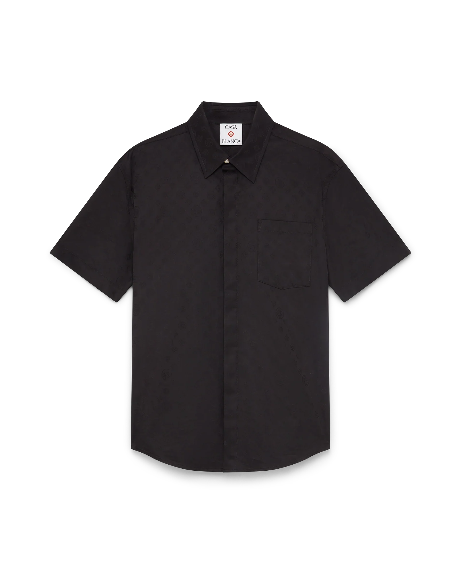 Cotton Monogram Short Sleeve Shirt