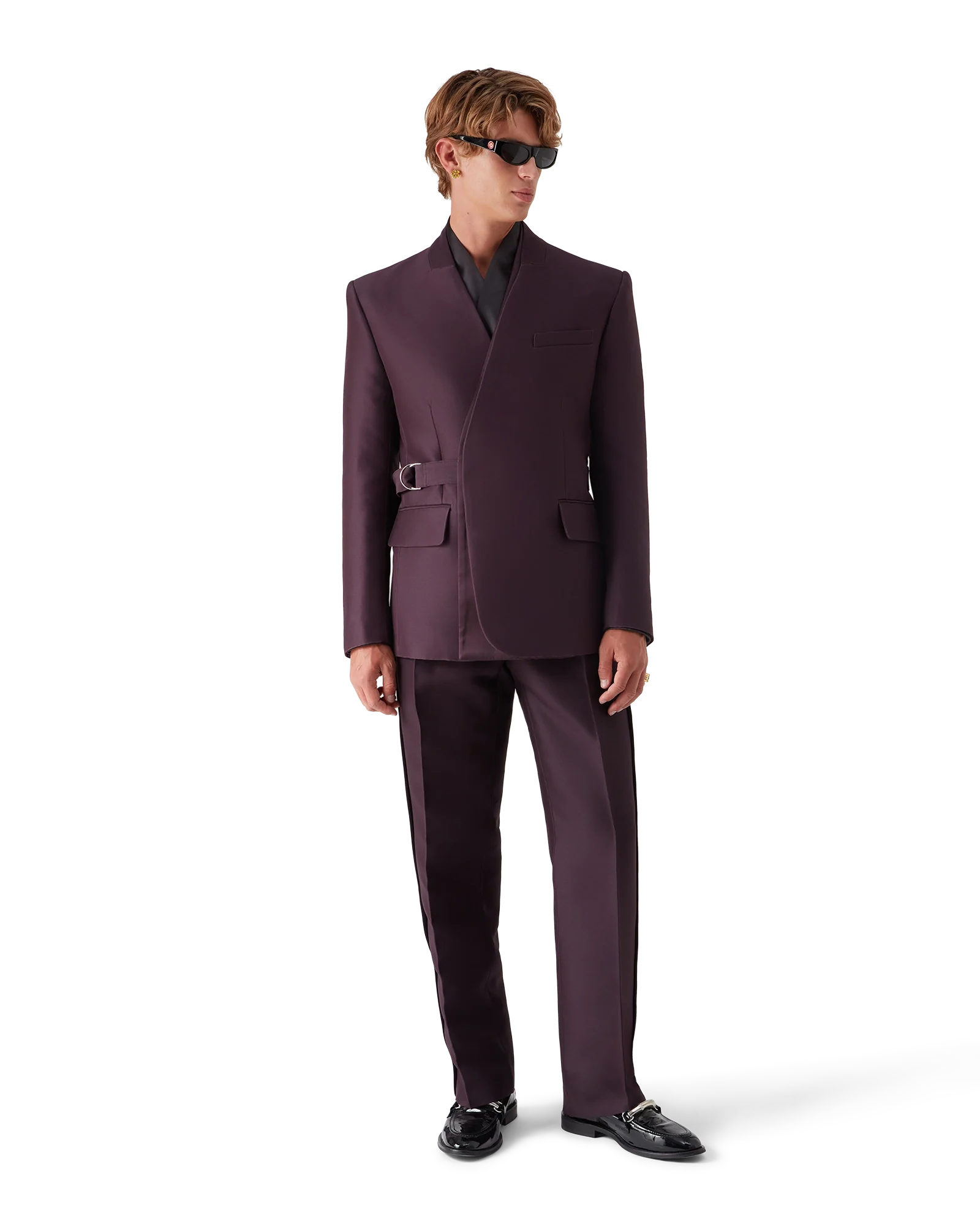 Blend Tailored Side Stripe Wool Silk Trousers