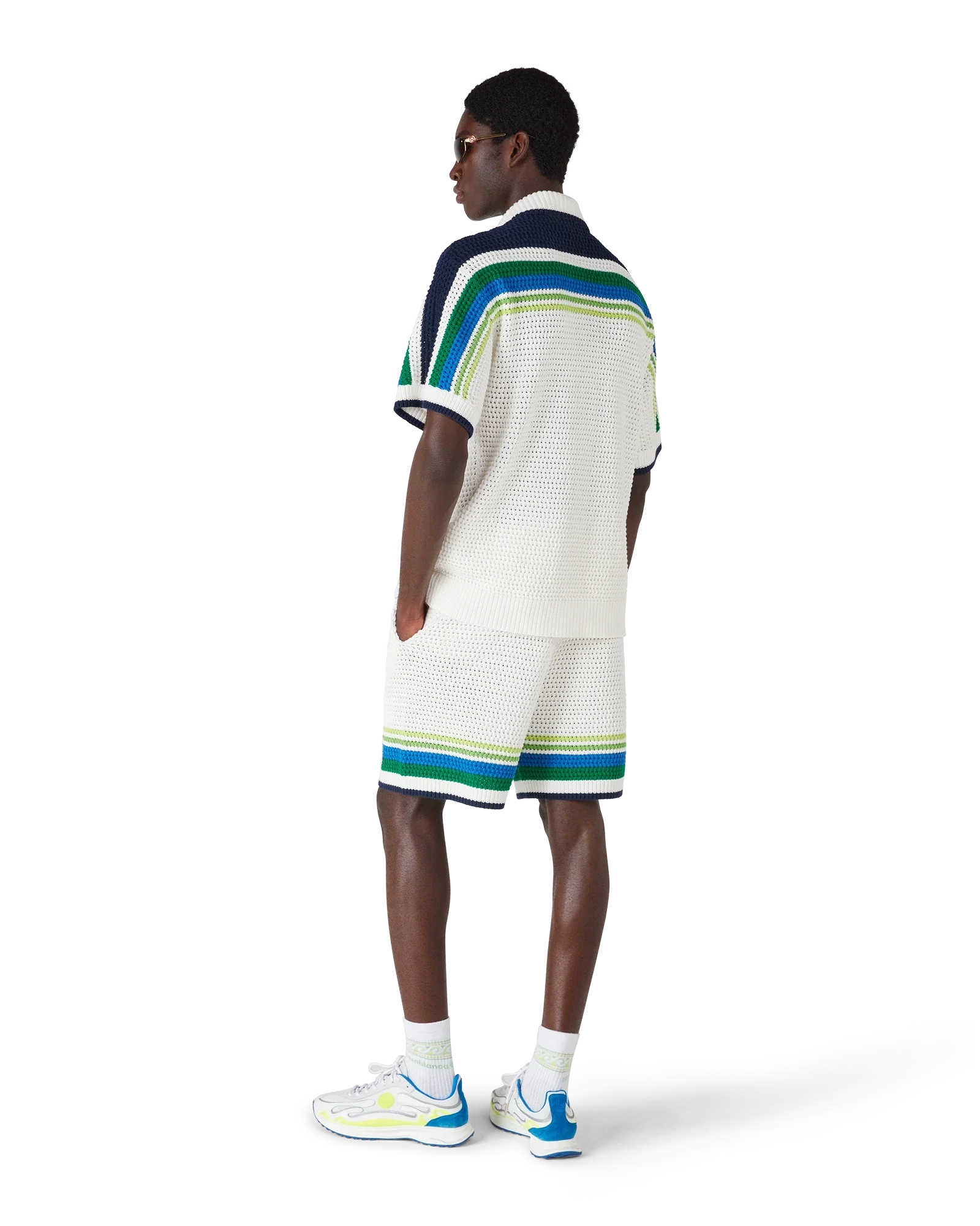 Stripe Short Sleeve Knitted Shirt