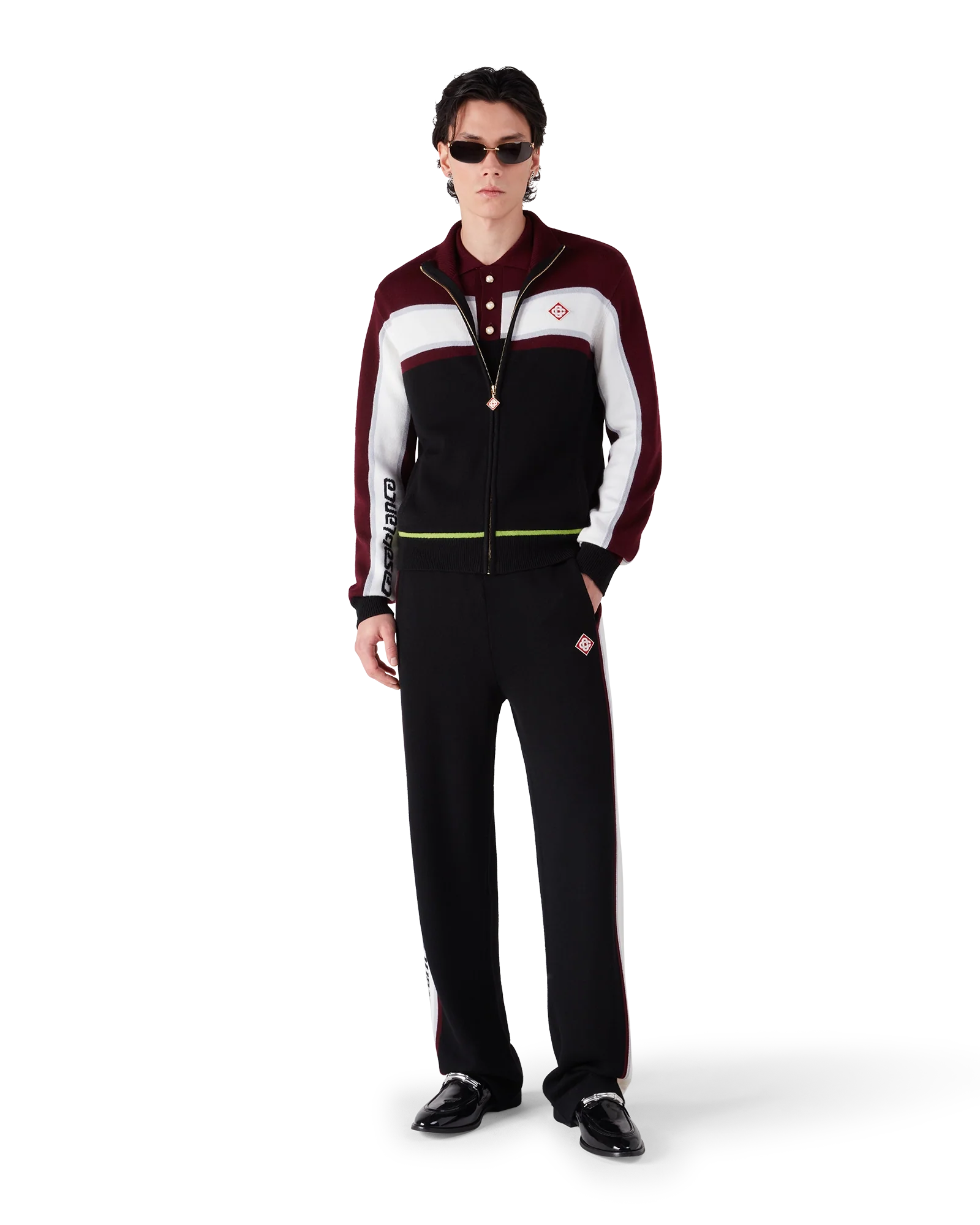 Stripe Merino Knit Track Jacket