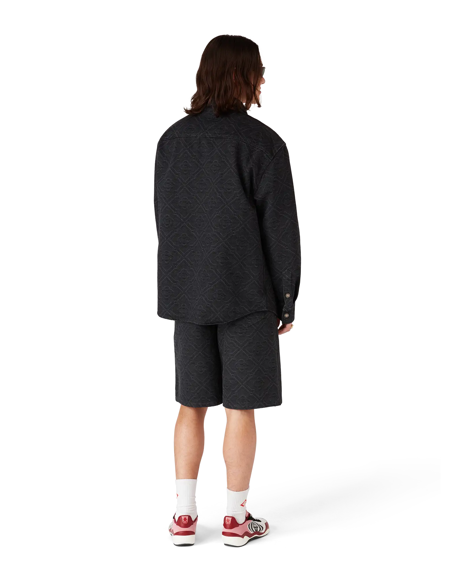 Laser Monogram Denim Shorts