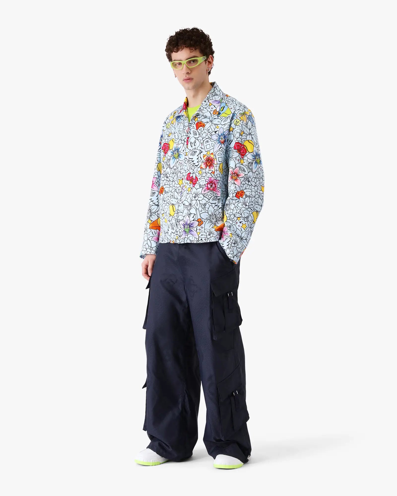 Collage D'Icones Graphiques Repeat Zip-Up Jacket