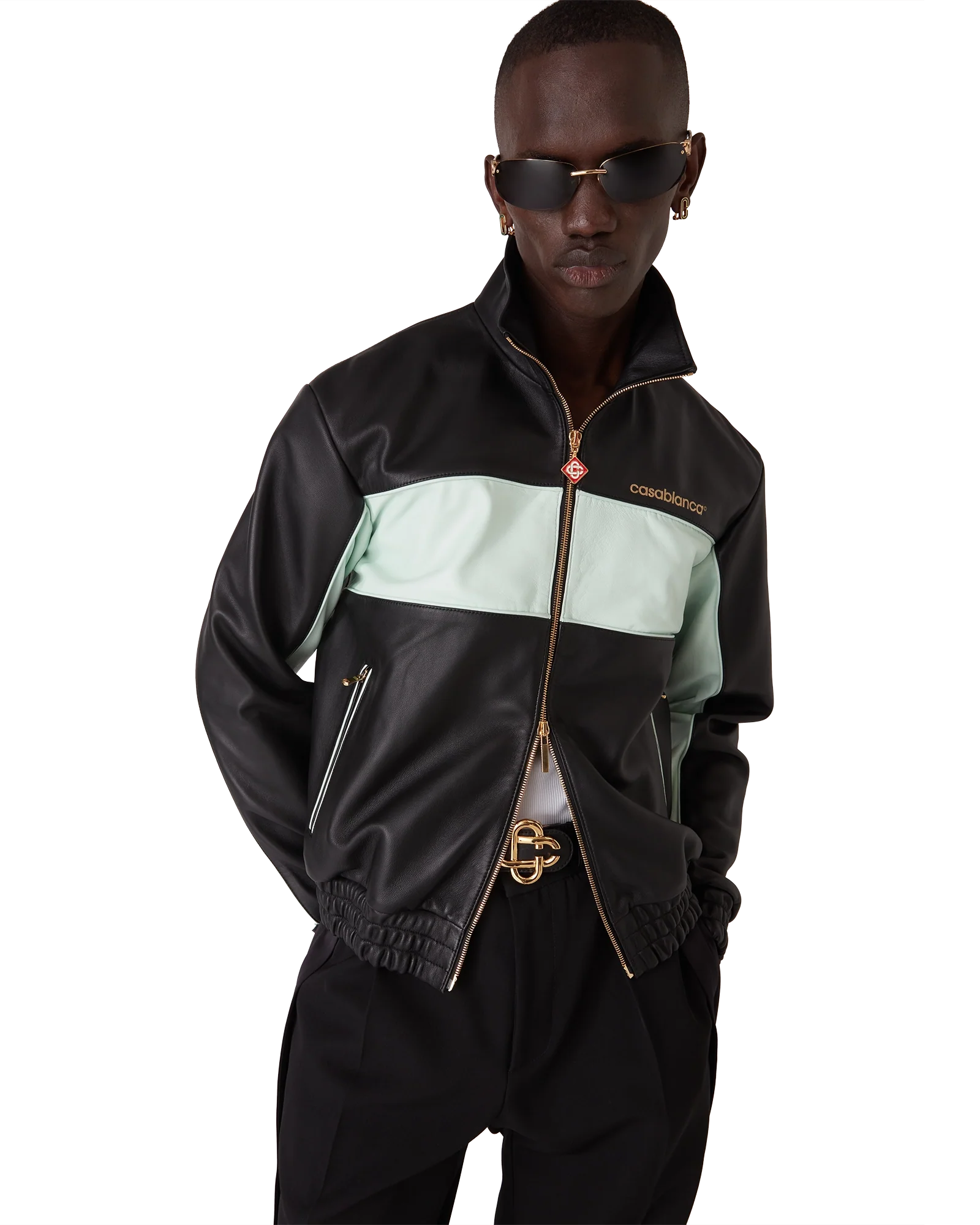 Leather Track Jacket