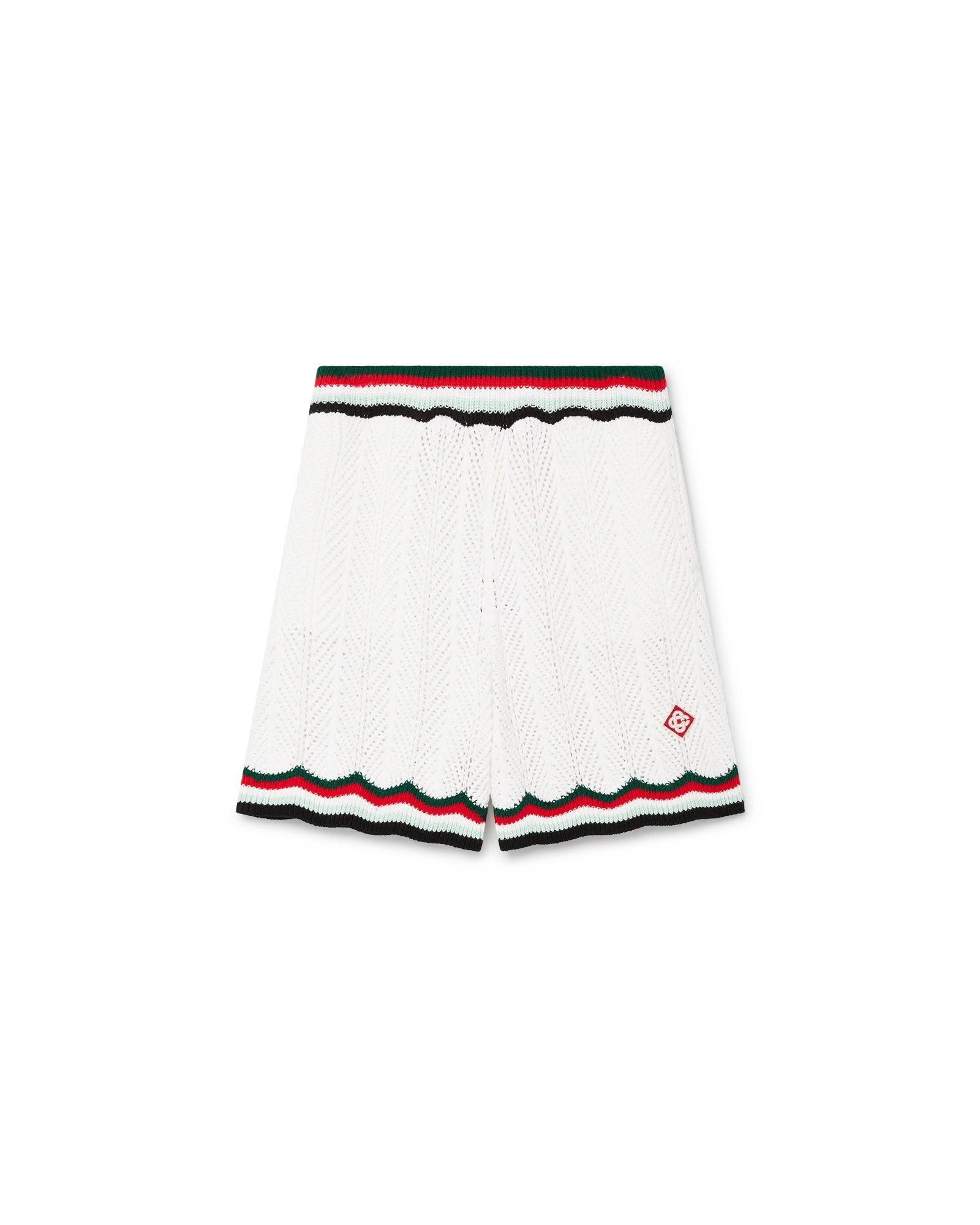Cotton Chevron Crochet Shorts