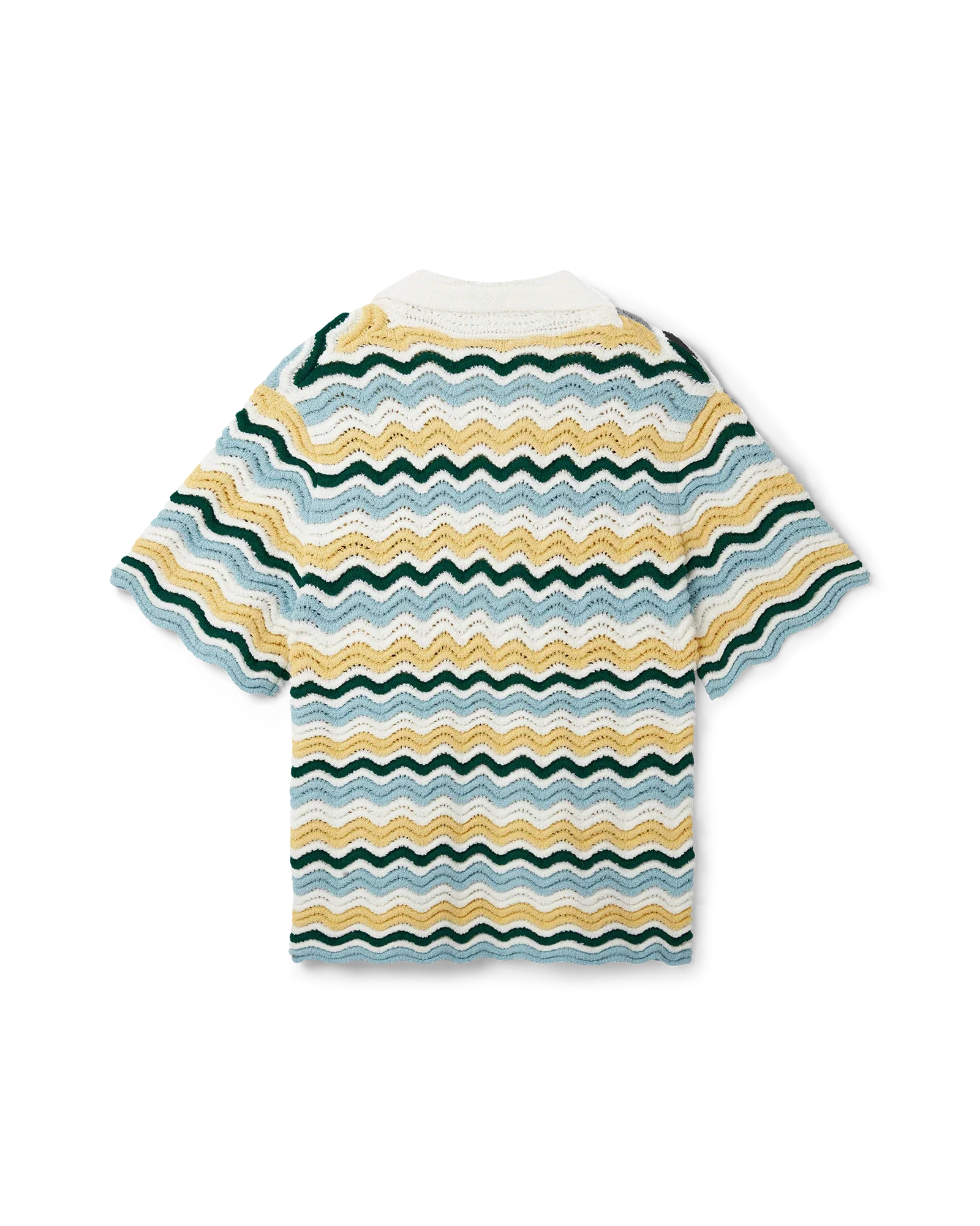 Wavy Short Sleeve Boucle Shirt