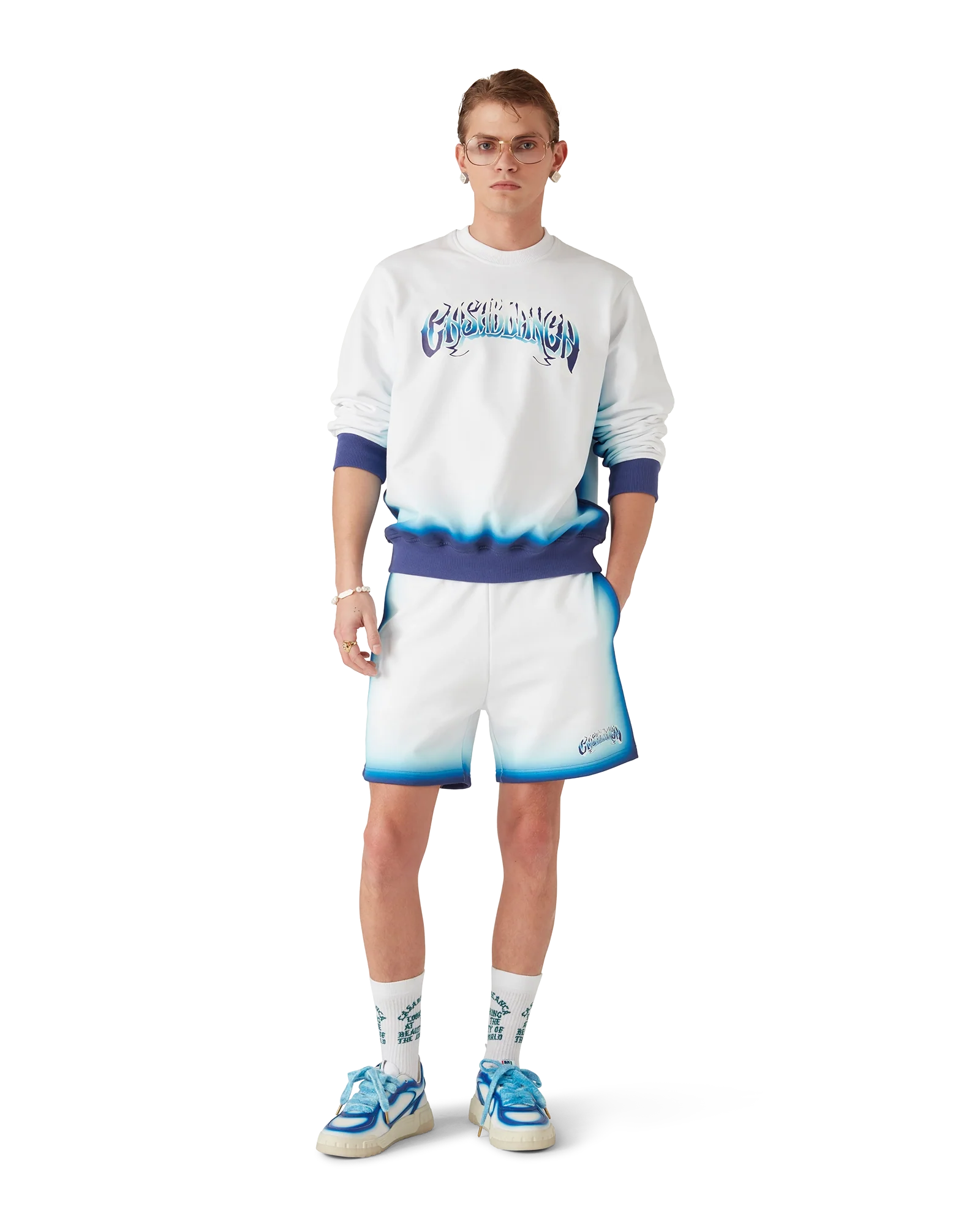 Blue Fade Sweatshorts