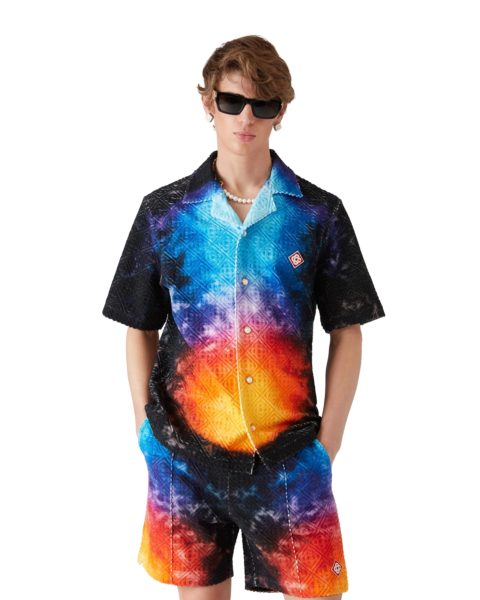 Gradient Short Sleeve Towelling Shirt
