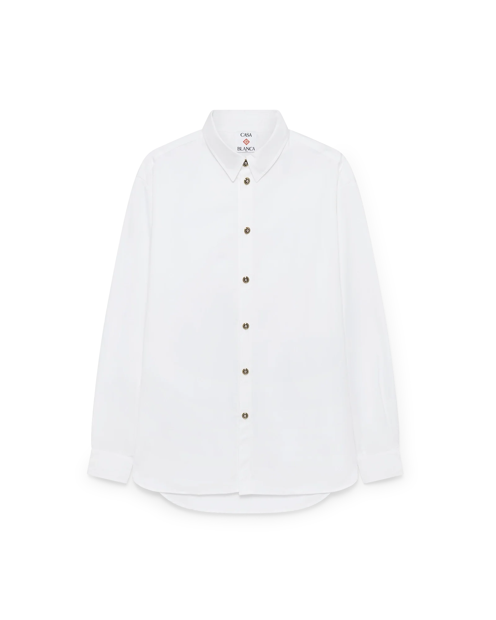 White Cotton Long Sleeve Shirt