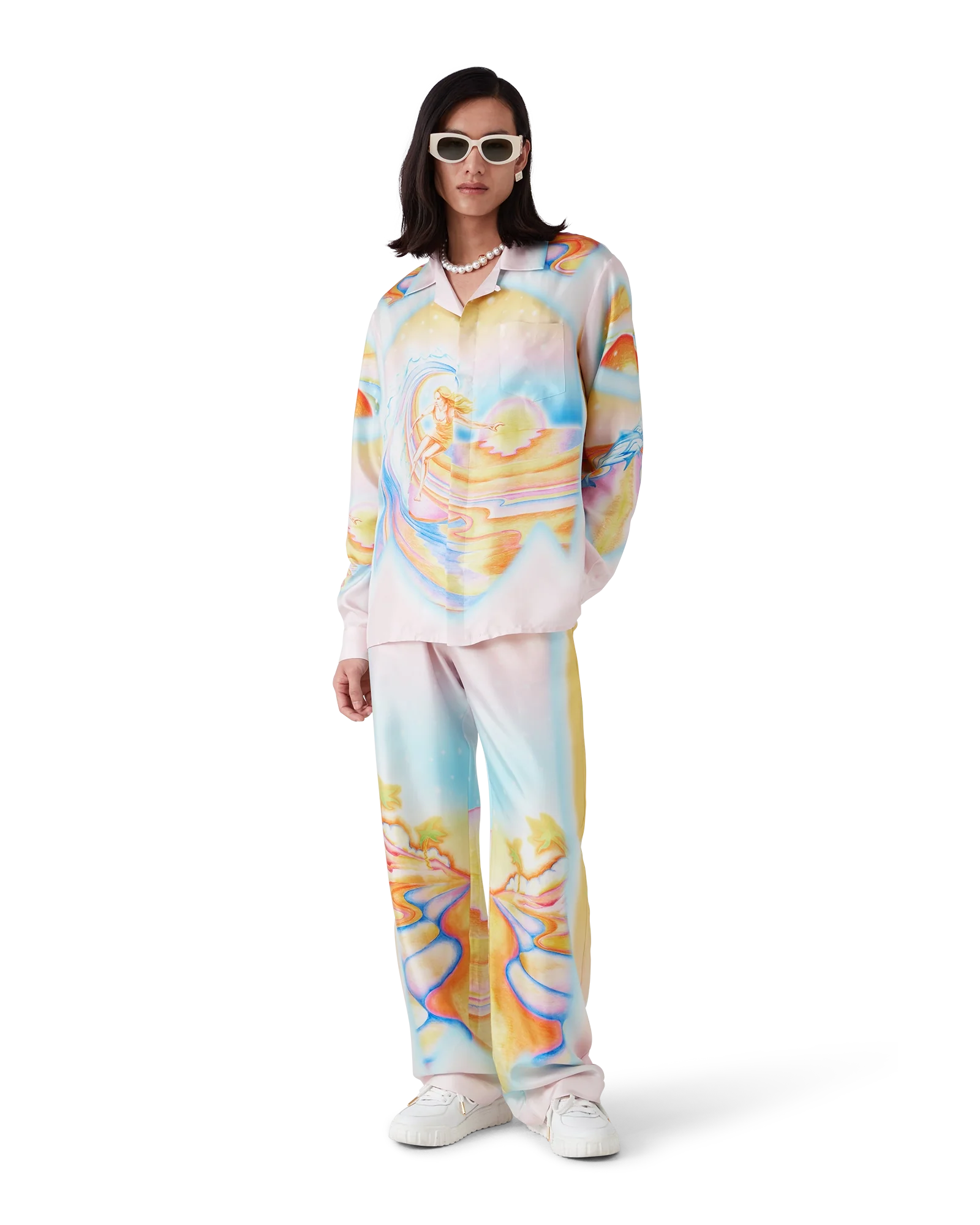 Psychedelic Nirvana Silk Trousers