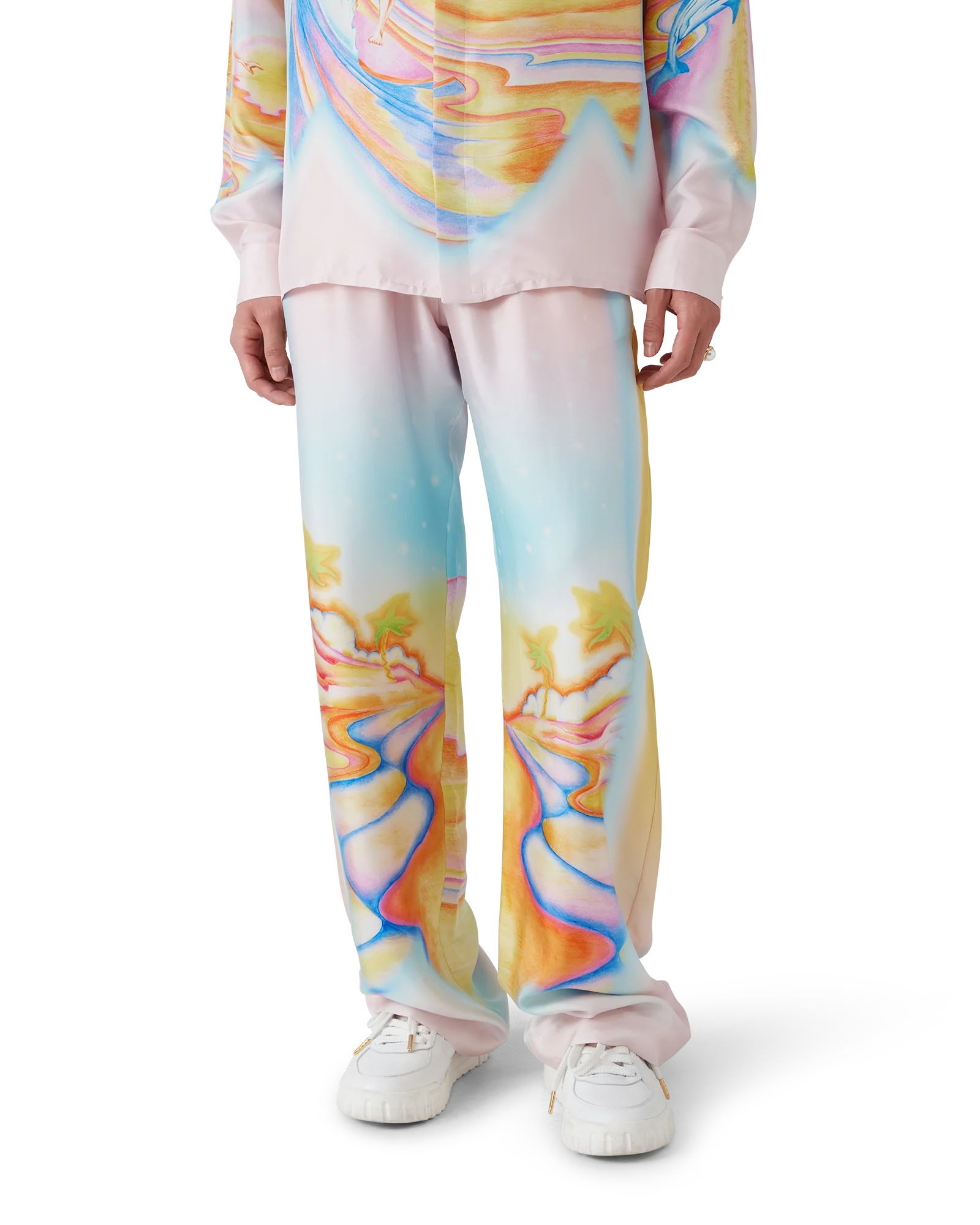 Psychedelic Nirvana Silk Trousers