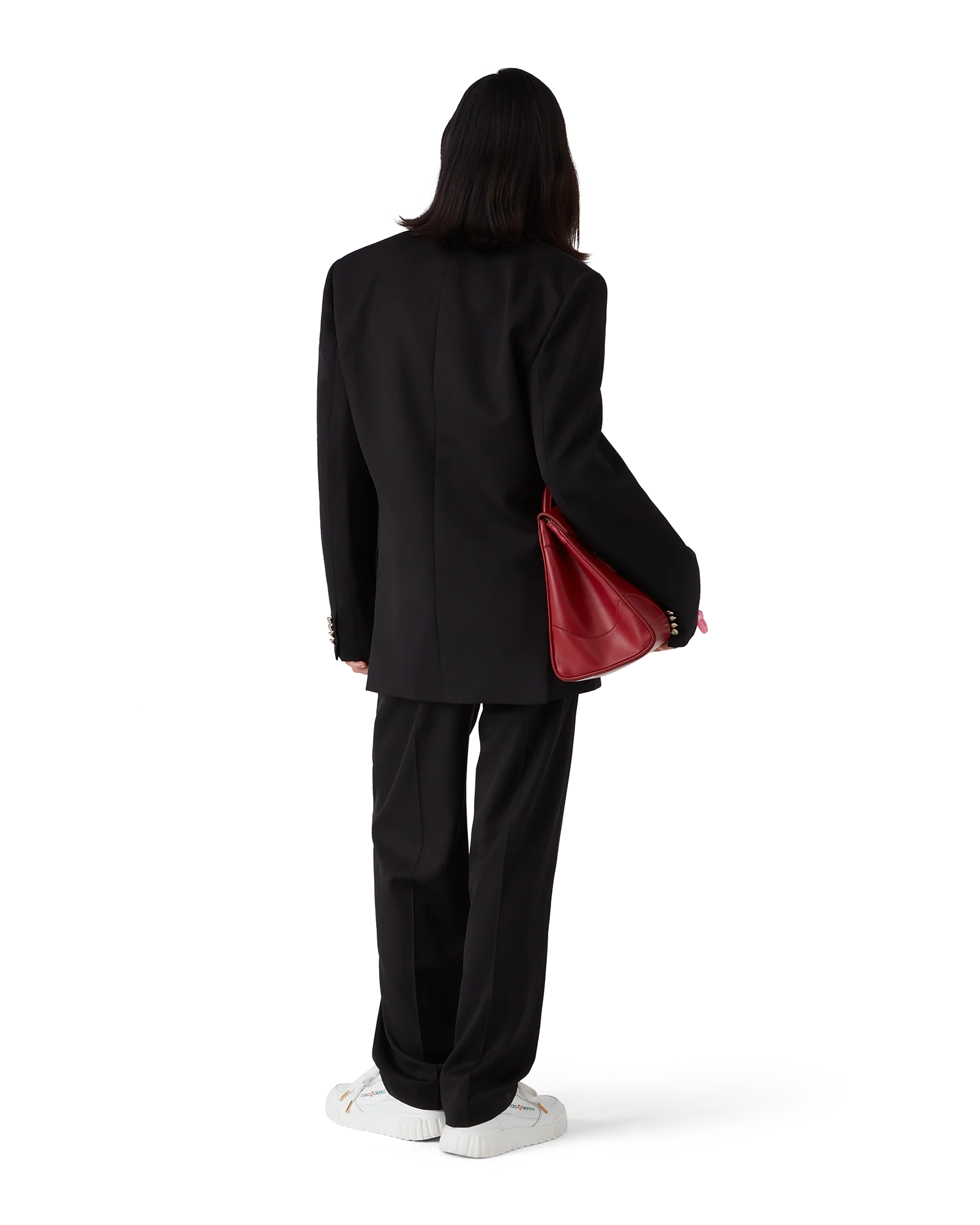 Wool Five Pleat Tailored Trousers