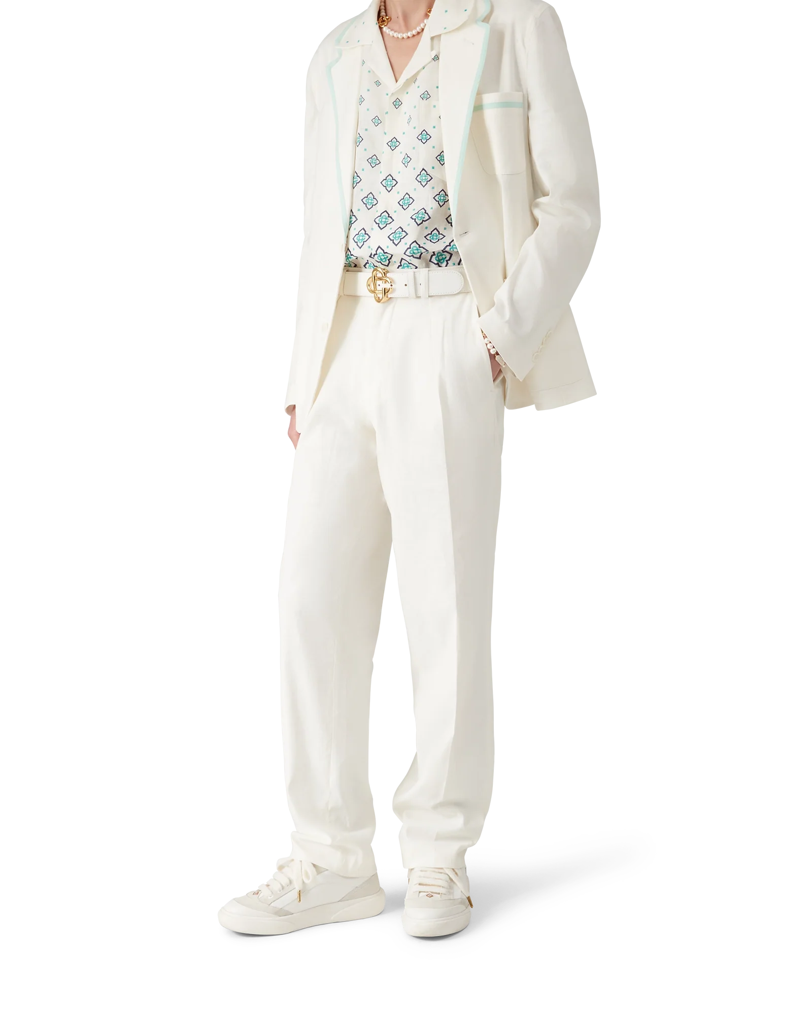 Linen Pleated Trousers