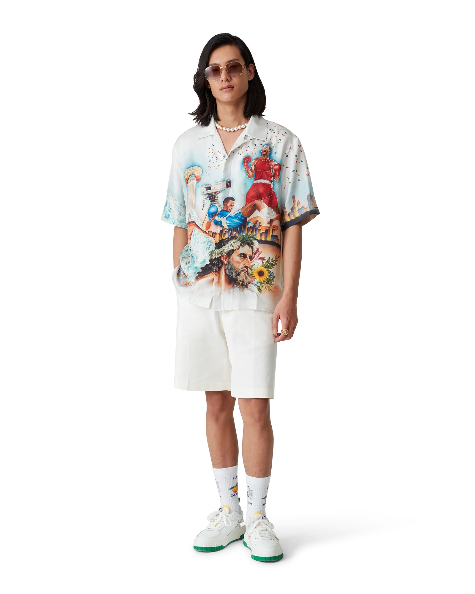 Celebration Du Sport Short Sleeve Silk Shirt