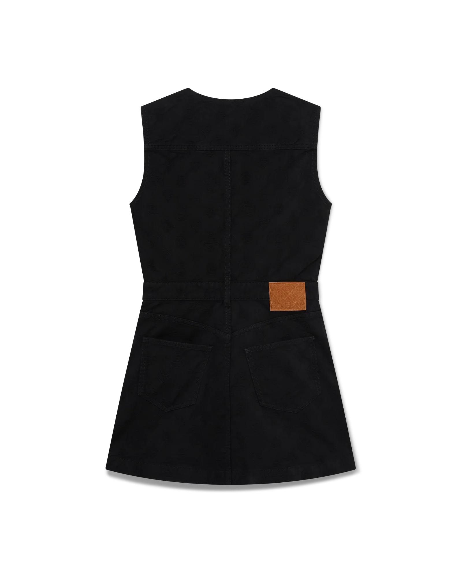 Denim Monogram Zip Dress