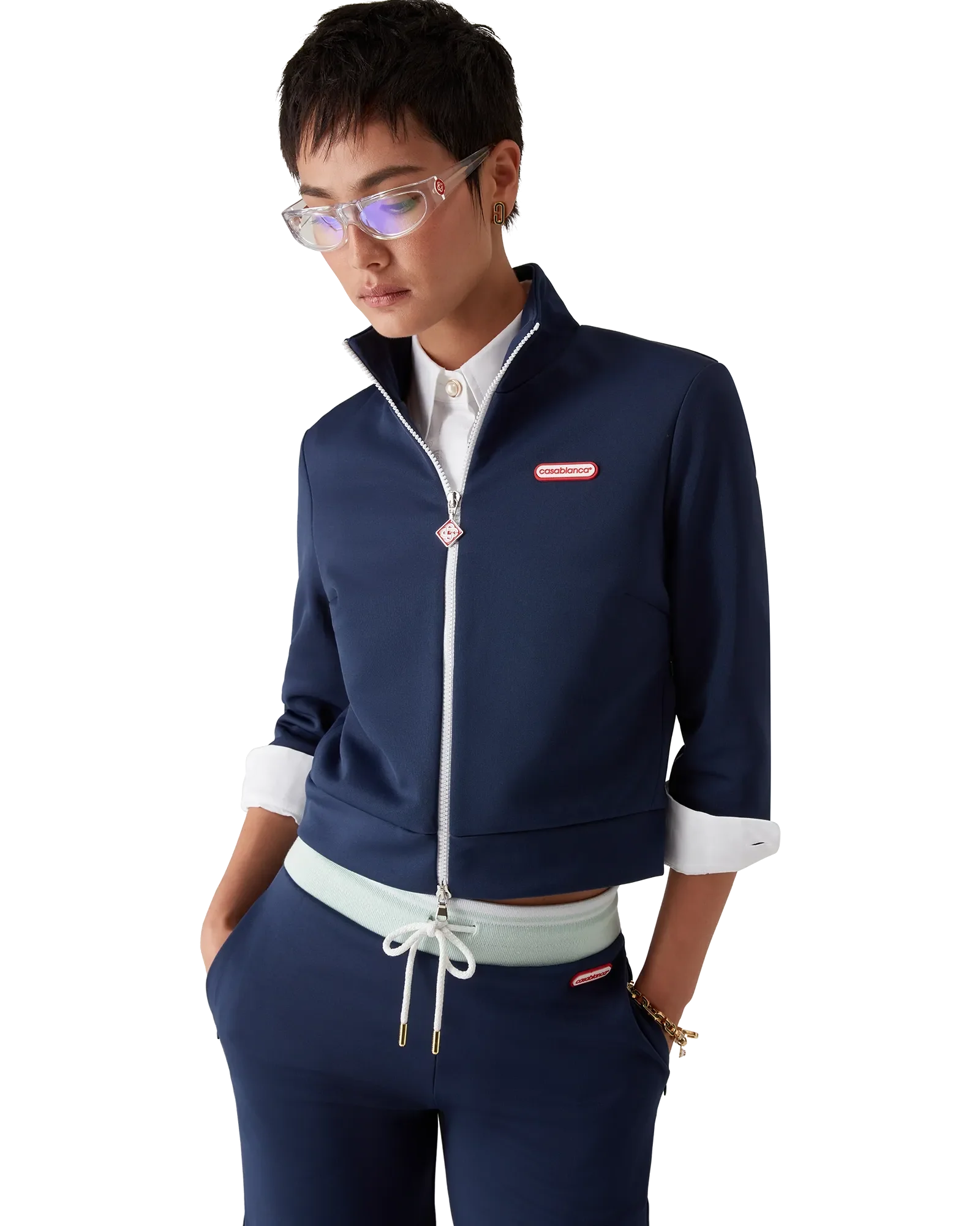 Tricot Cropped Track Jacket