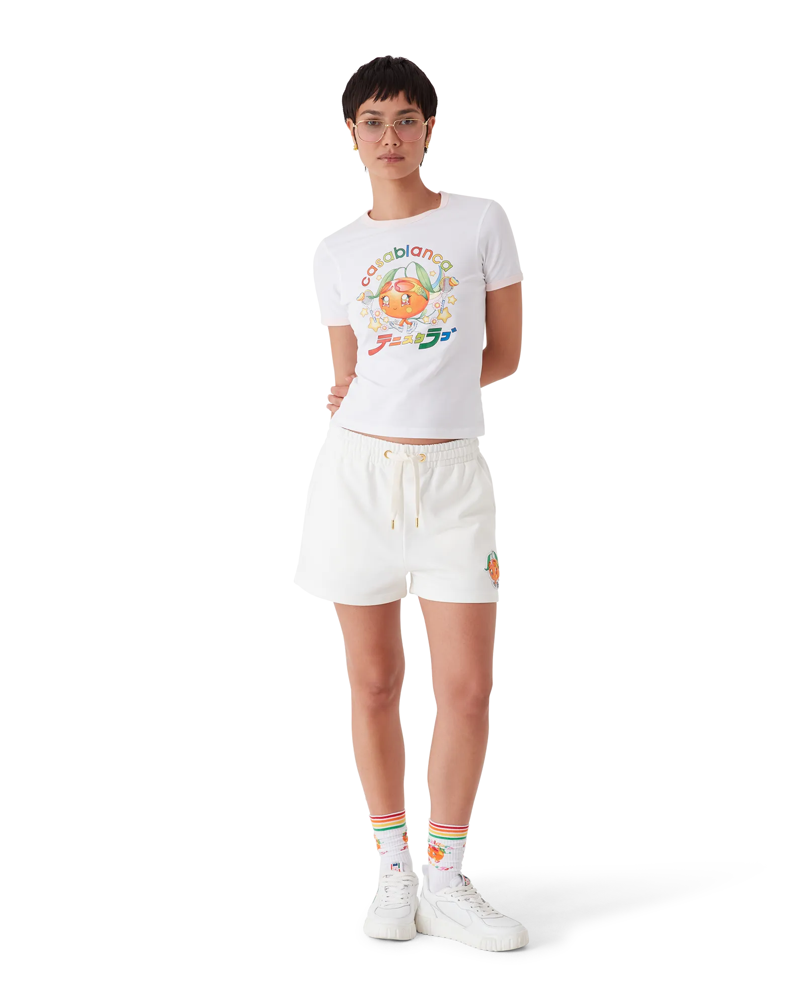 Orange Mascot Ringer Short Sleeve T-Shirt