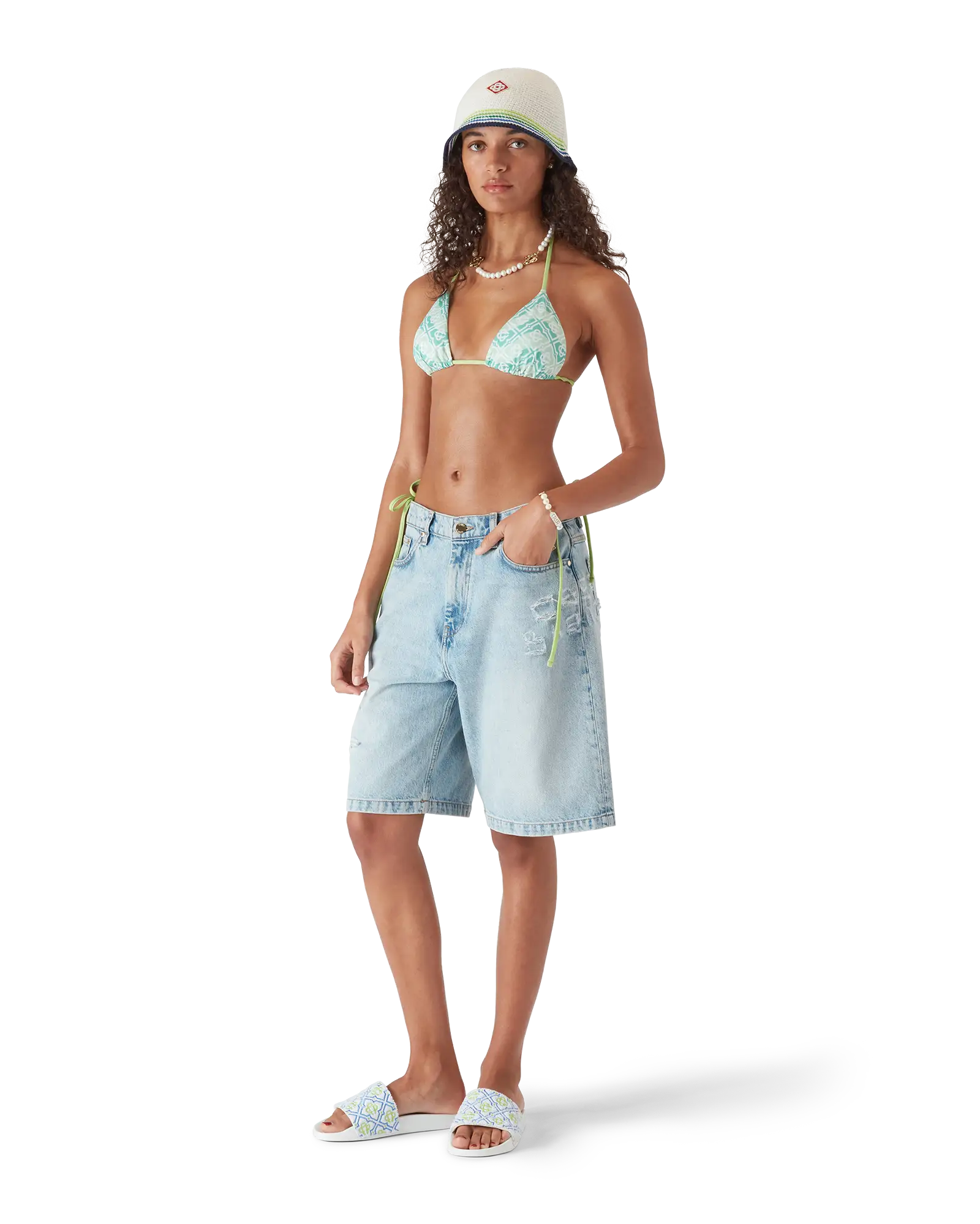 Wavy Monogram Bikini Top