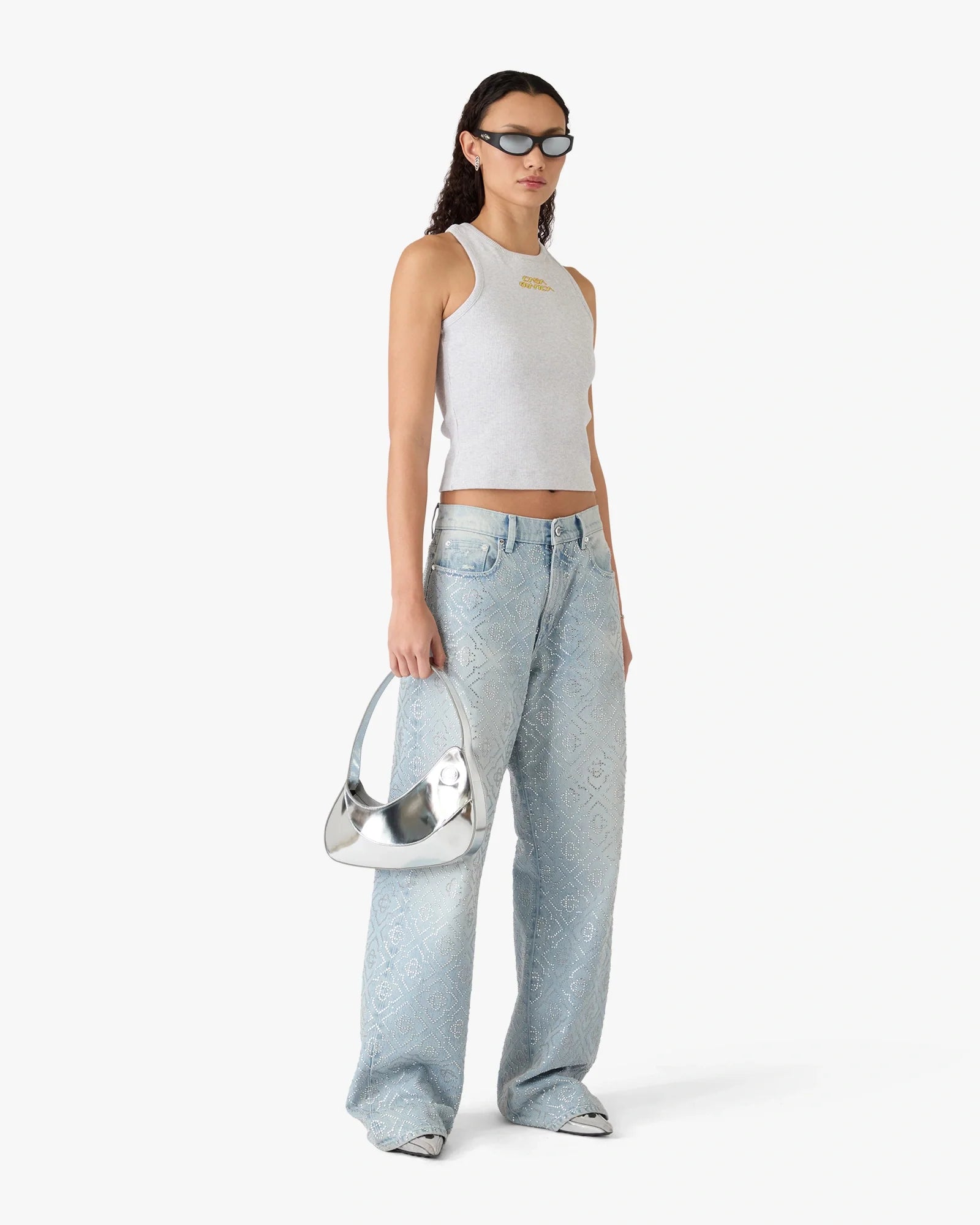 Grey Marle Ribbed Tank Top