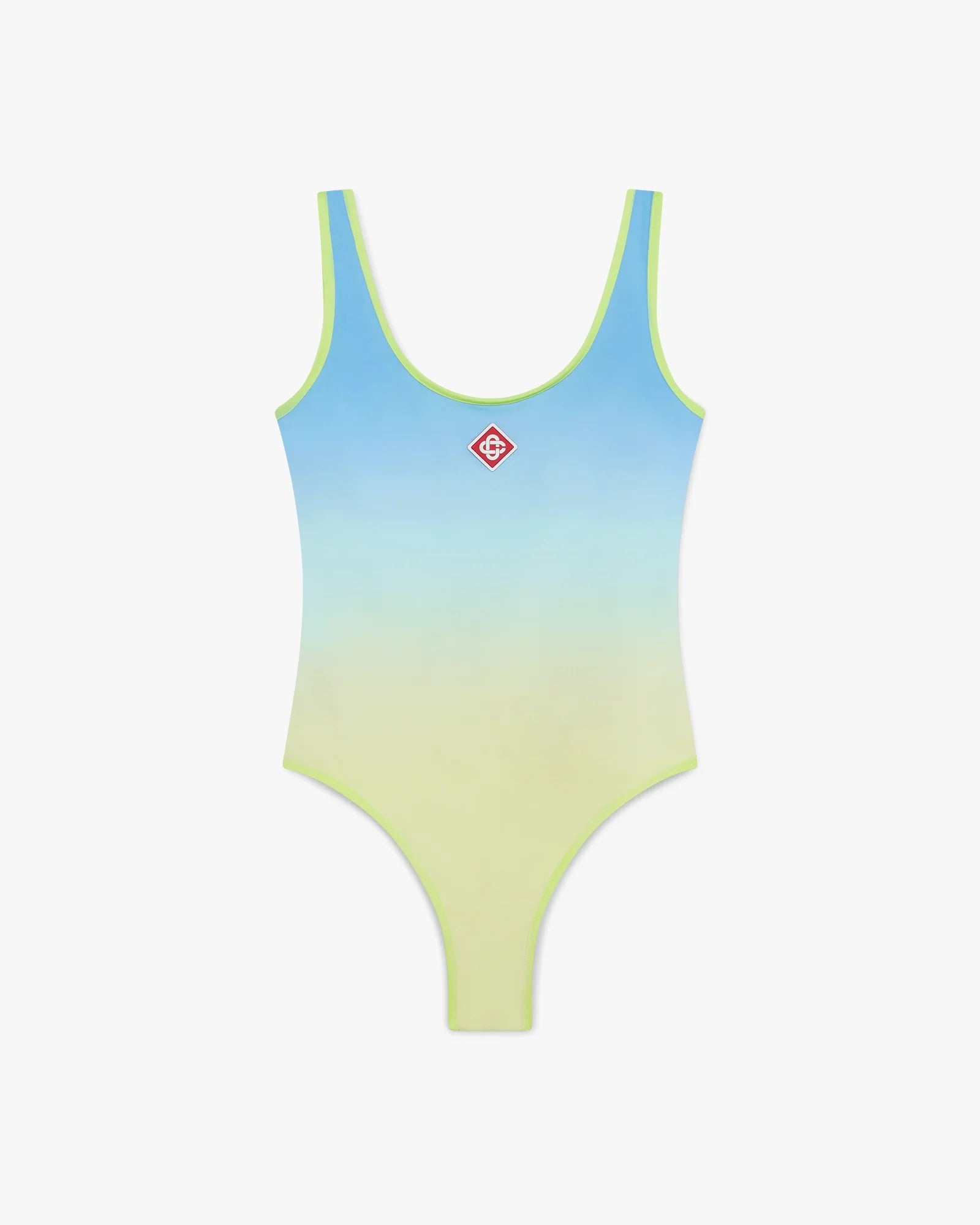 Blue & Yellow Gradient Swimsuit