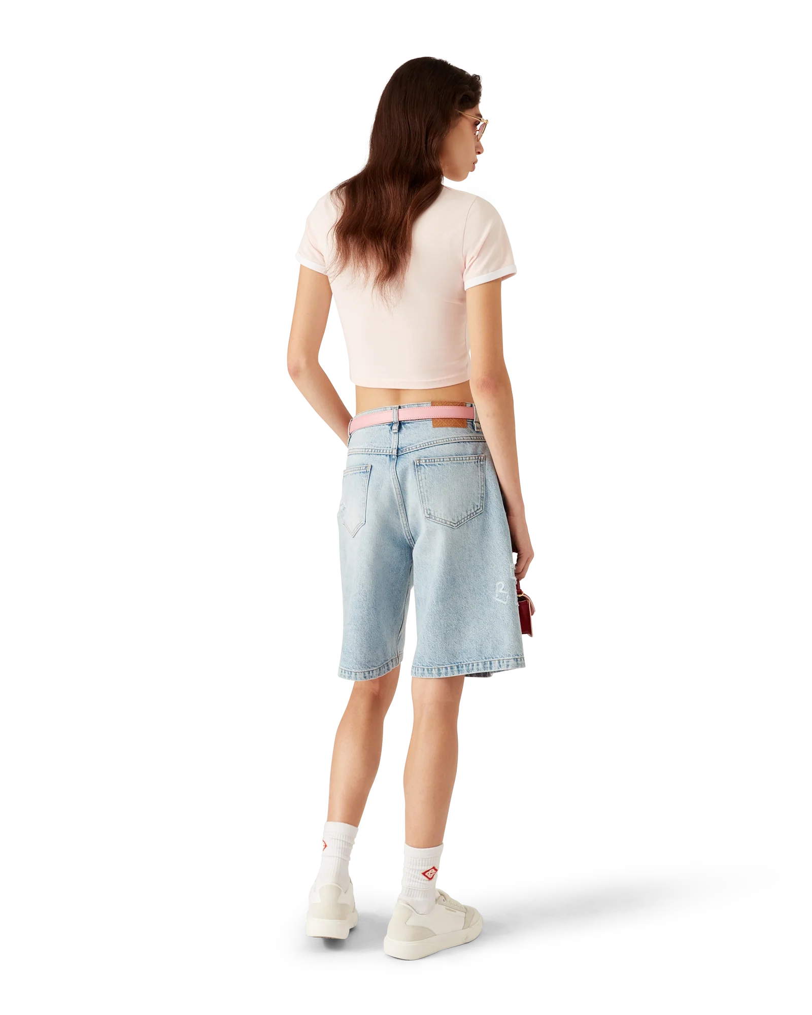 Mushroom Emblem Cropped Short Sleeve T-Shirt