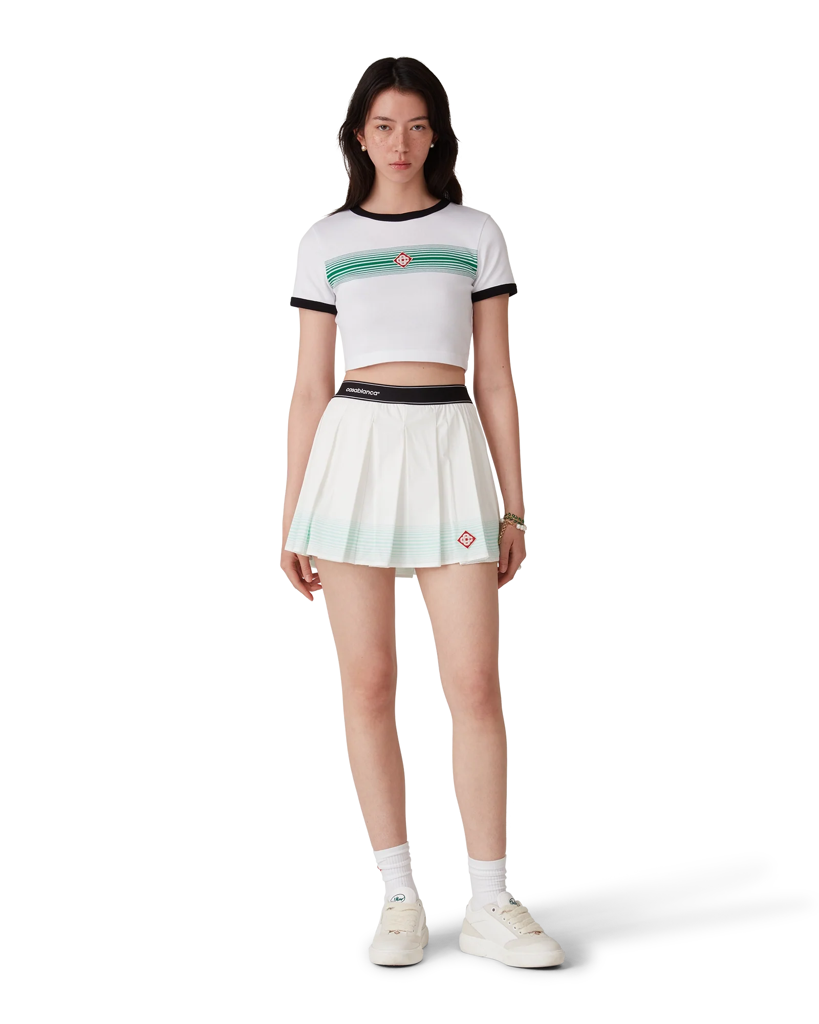Gradient Stripe Ringer Short Sleeve T-Shirt