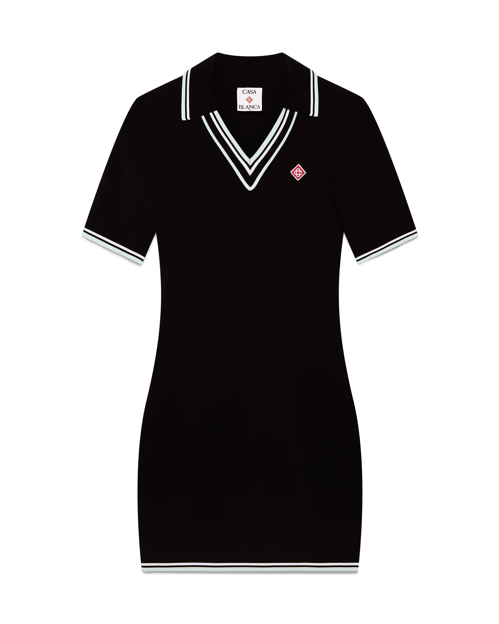 Viscose V Neck Polo Dress