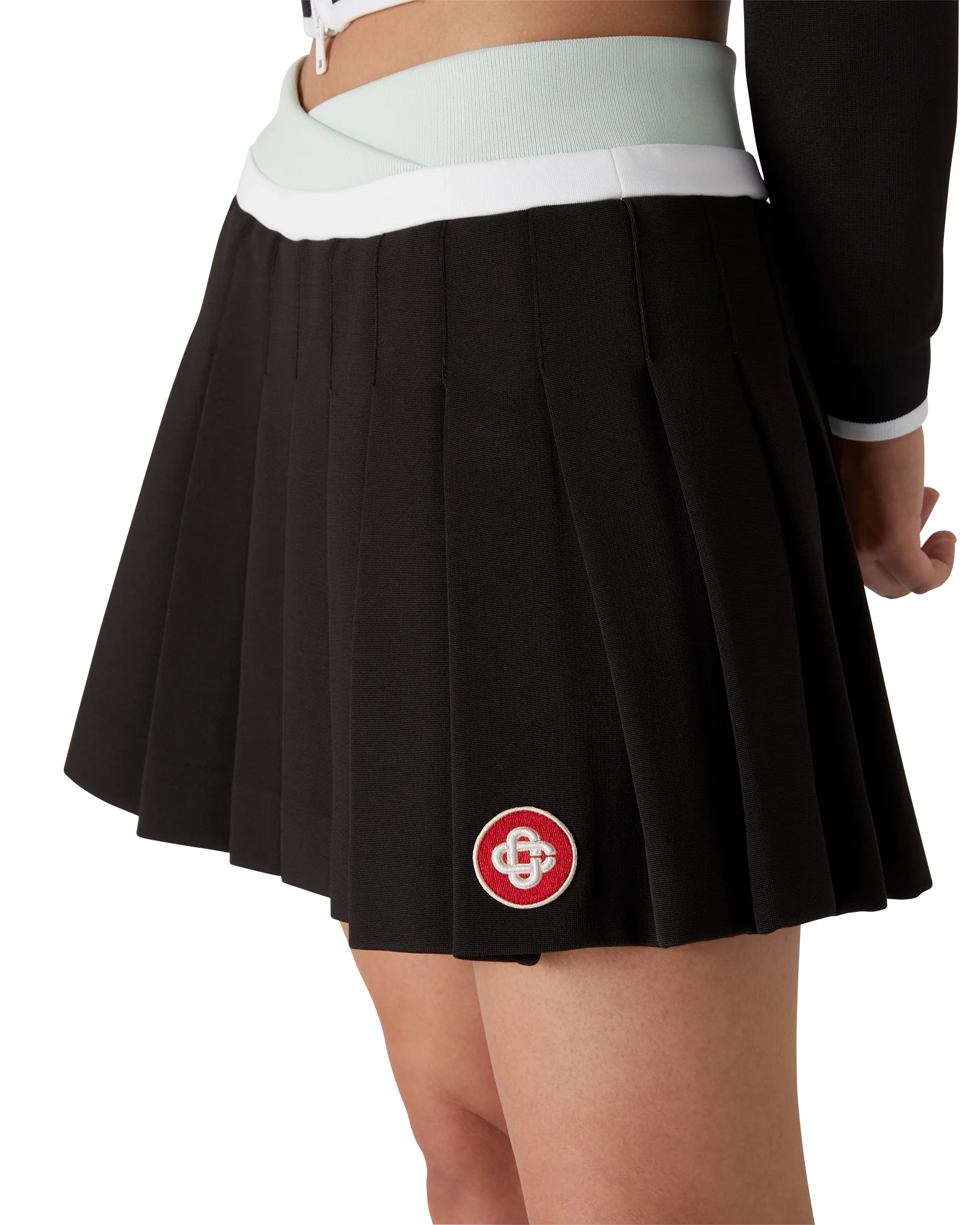 Scuba Pleated Mini Skirt