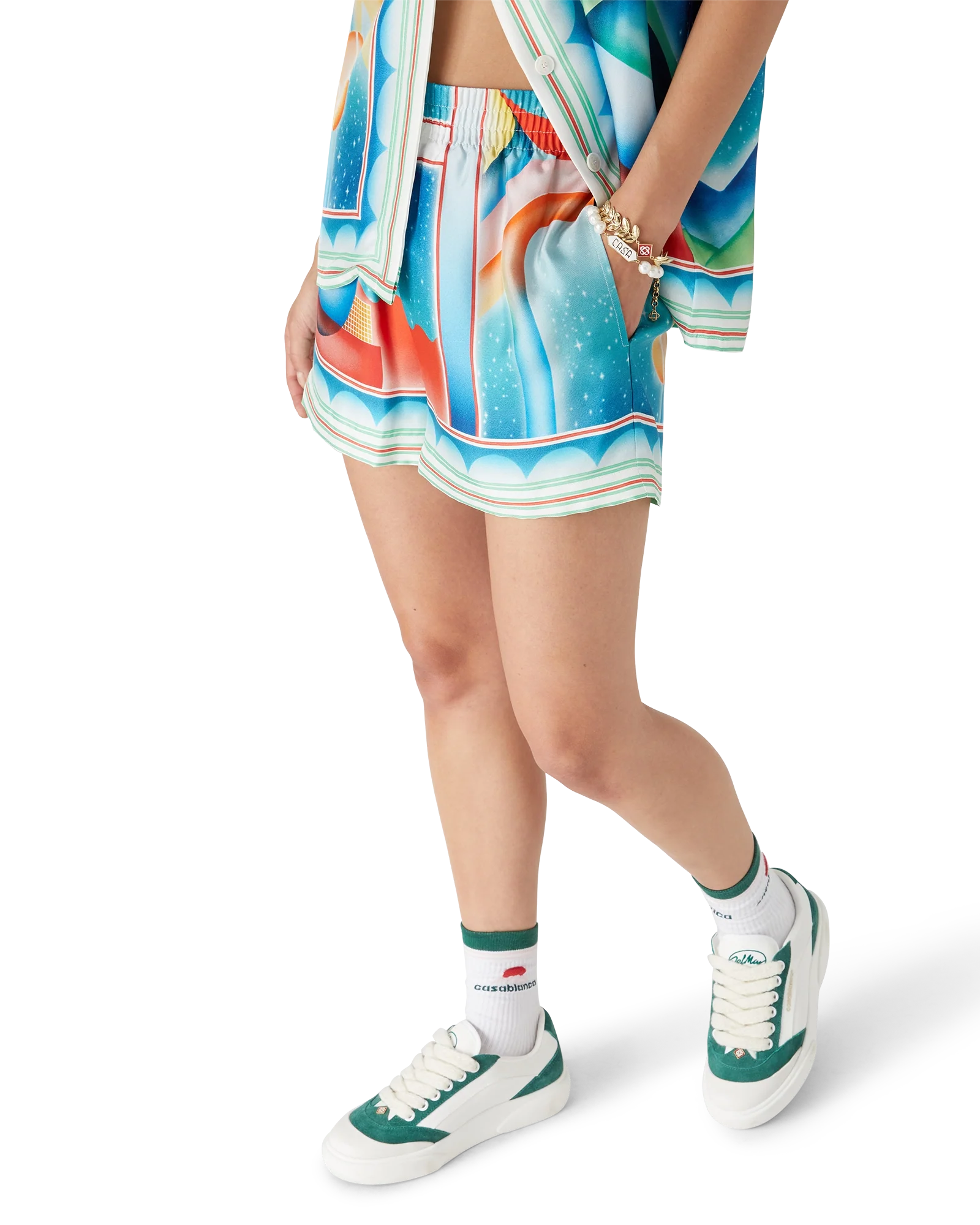 Galaxy Court Silk Shorts