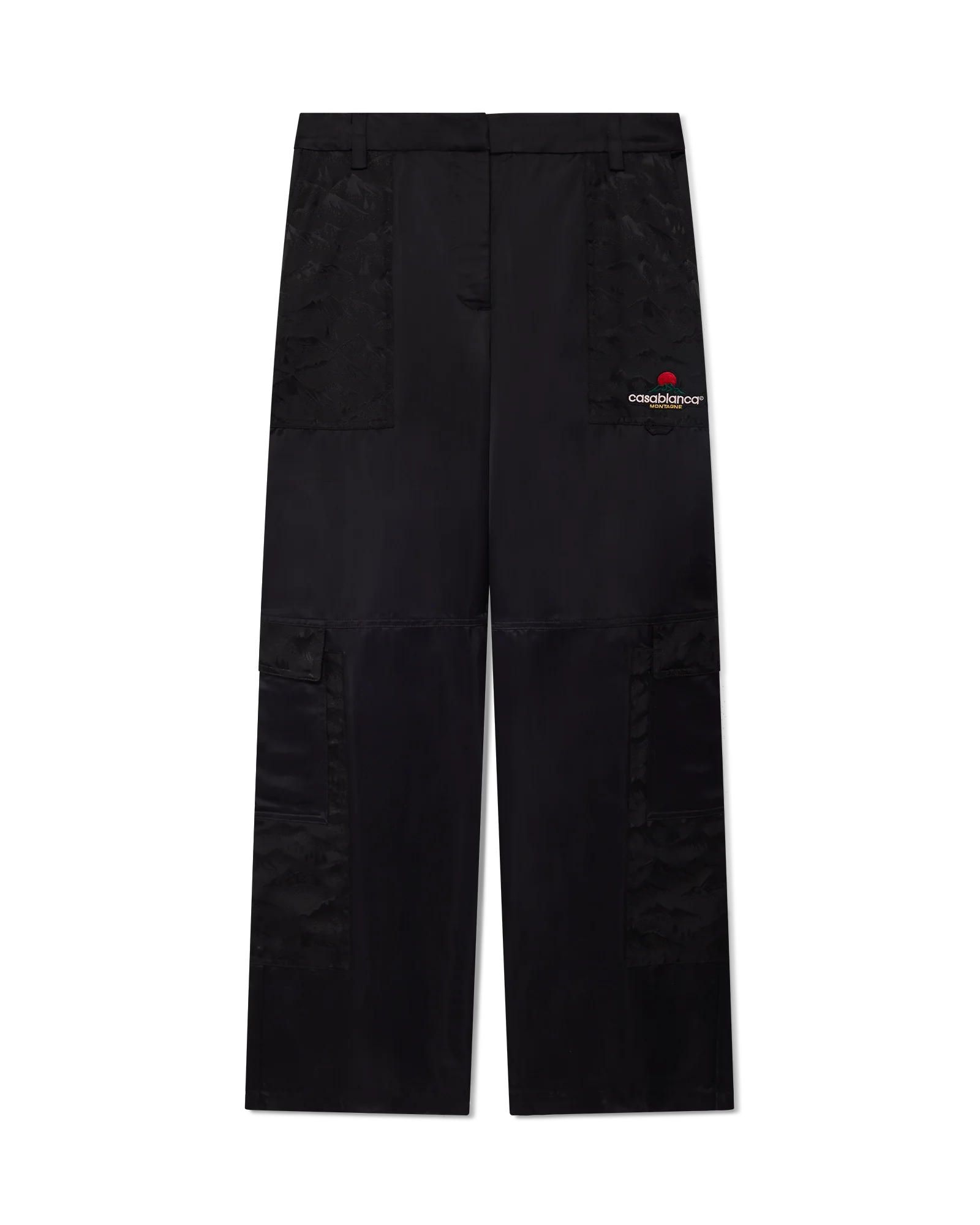 Nylon And Satin Mountain Camo Cargo Trousers