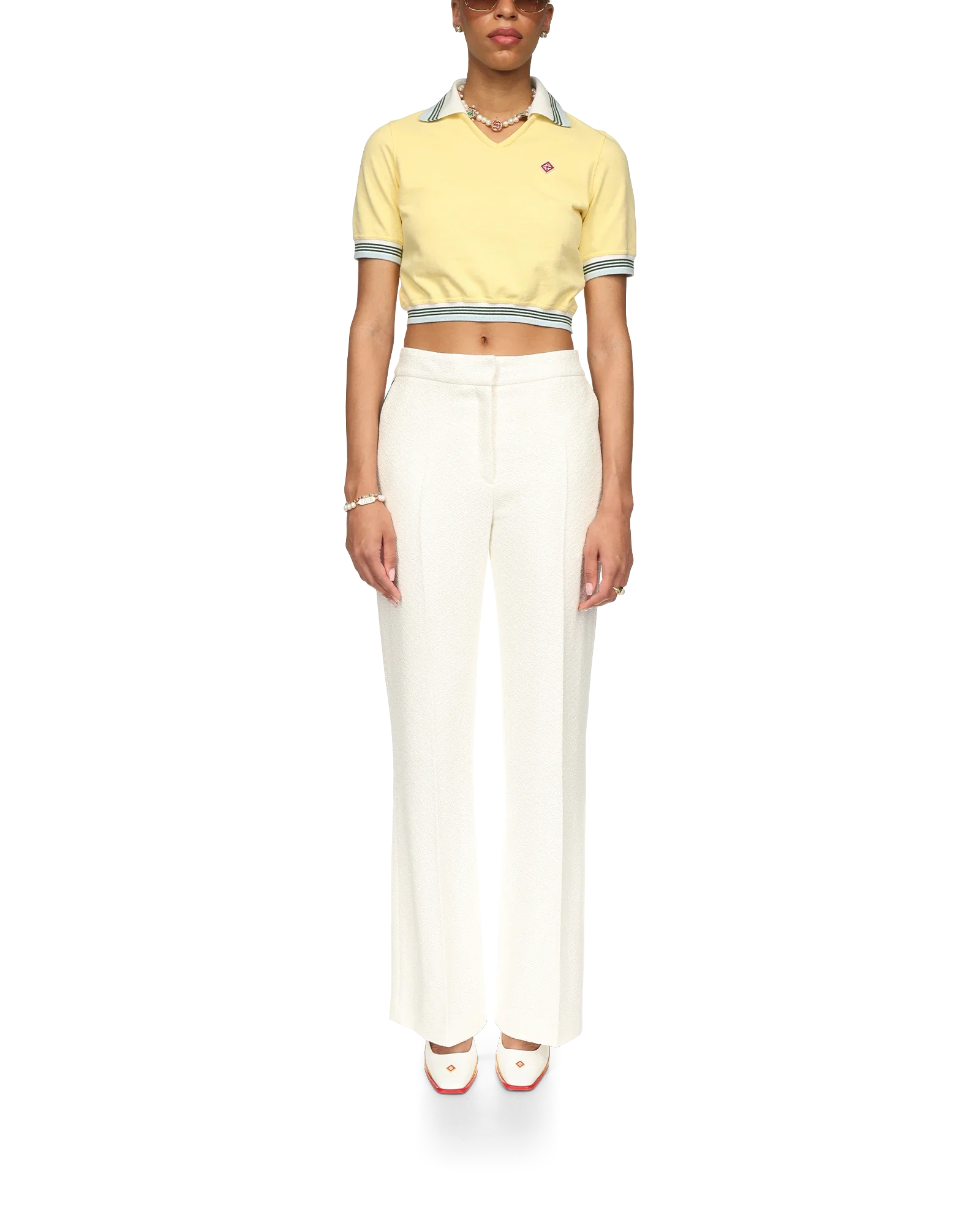 Cropped Pique Polo