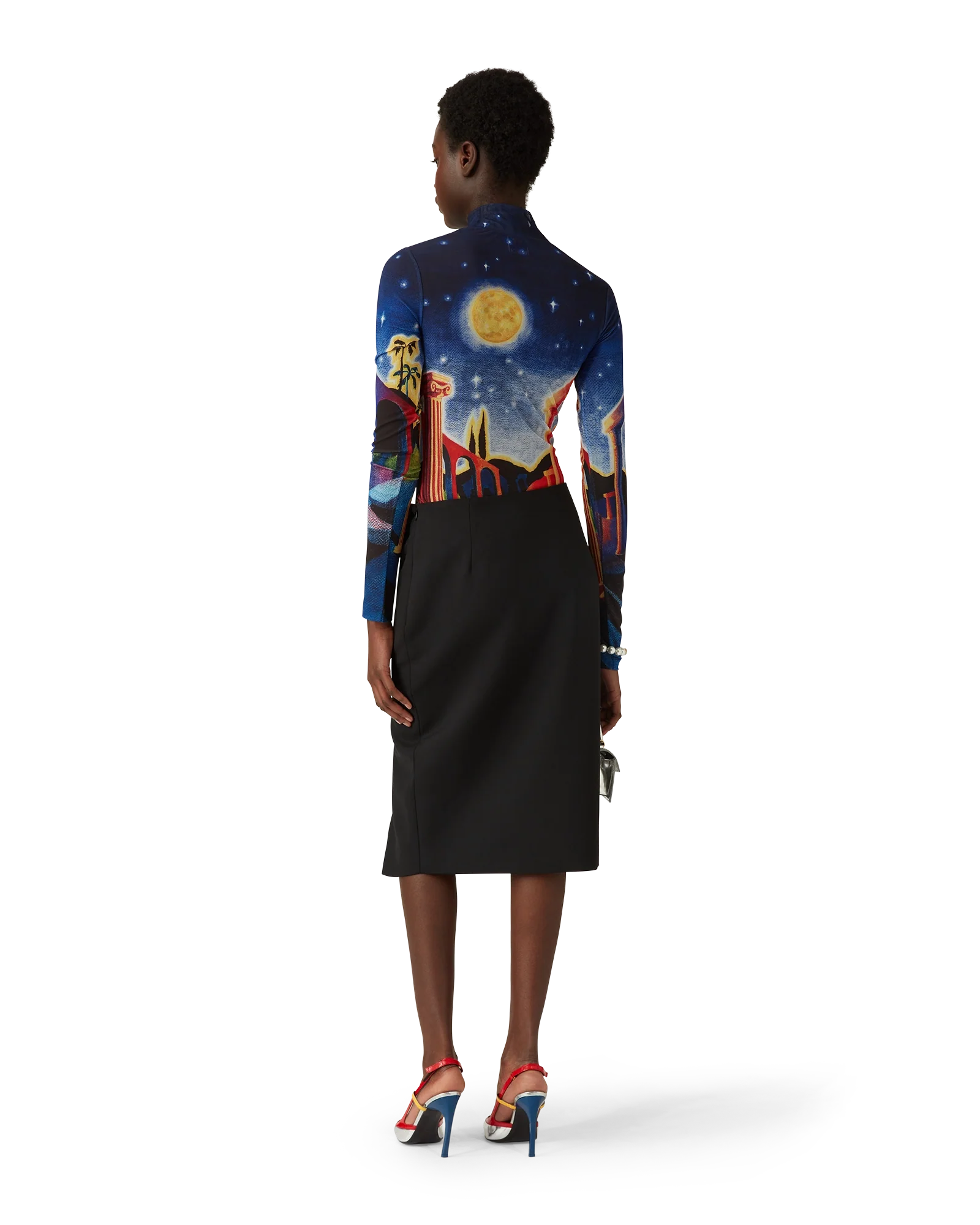 Midnight Acropolis Mesh Top