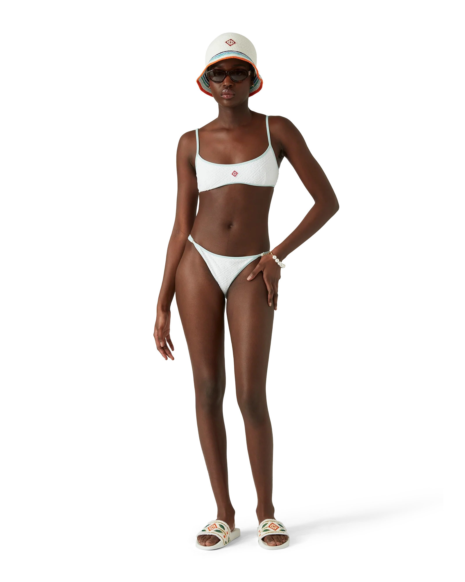 Jacquard Monogram Bikini Bottoms