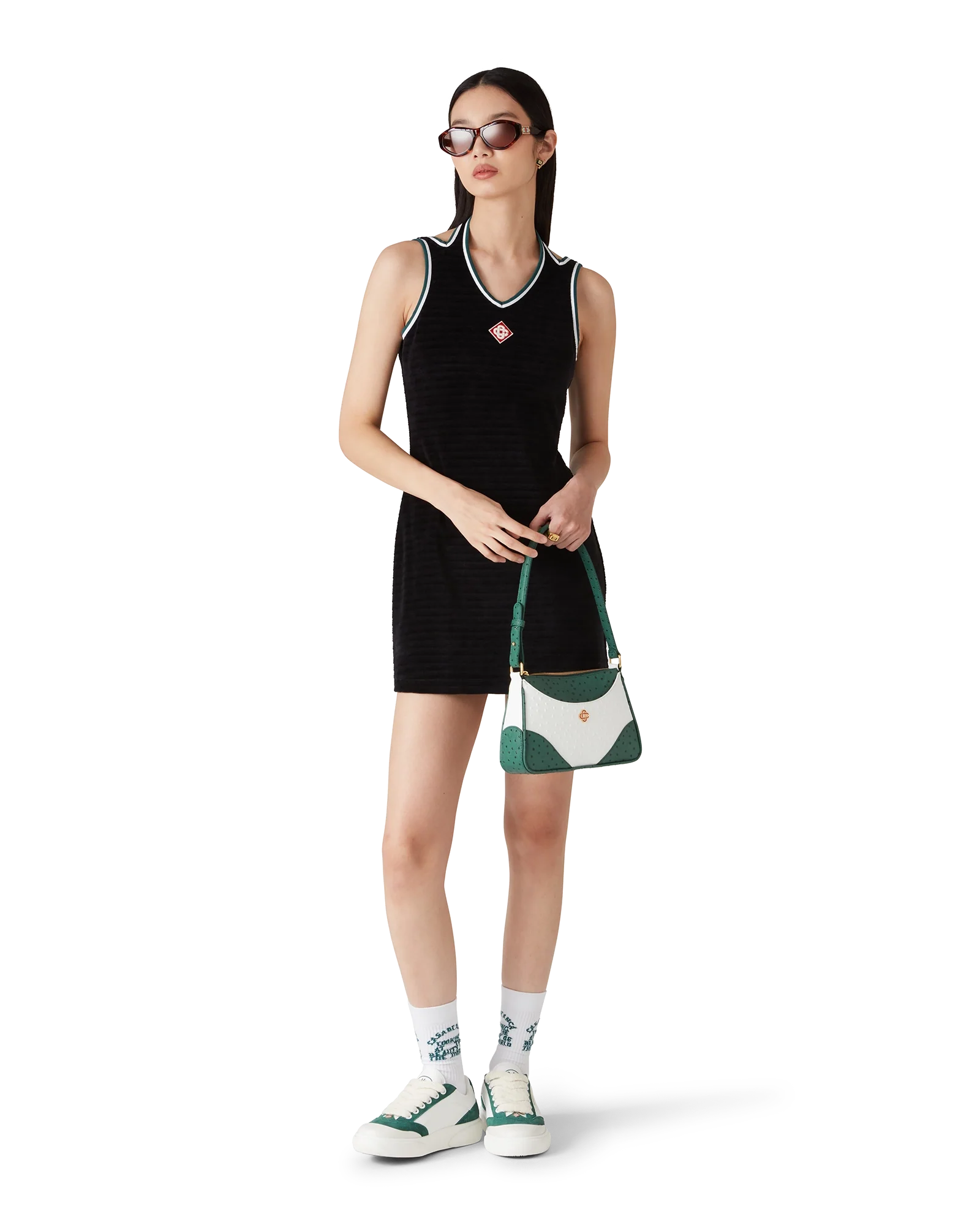 Textured Velour Tennis Dress