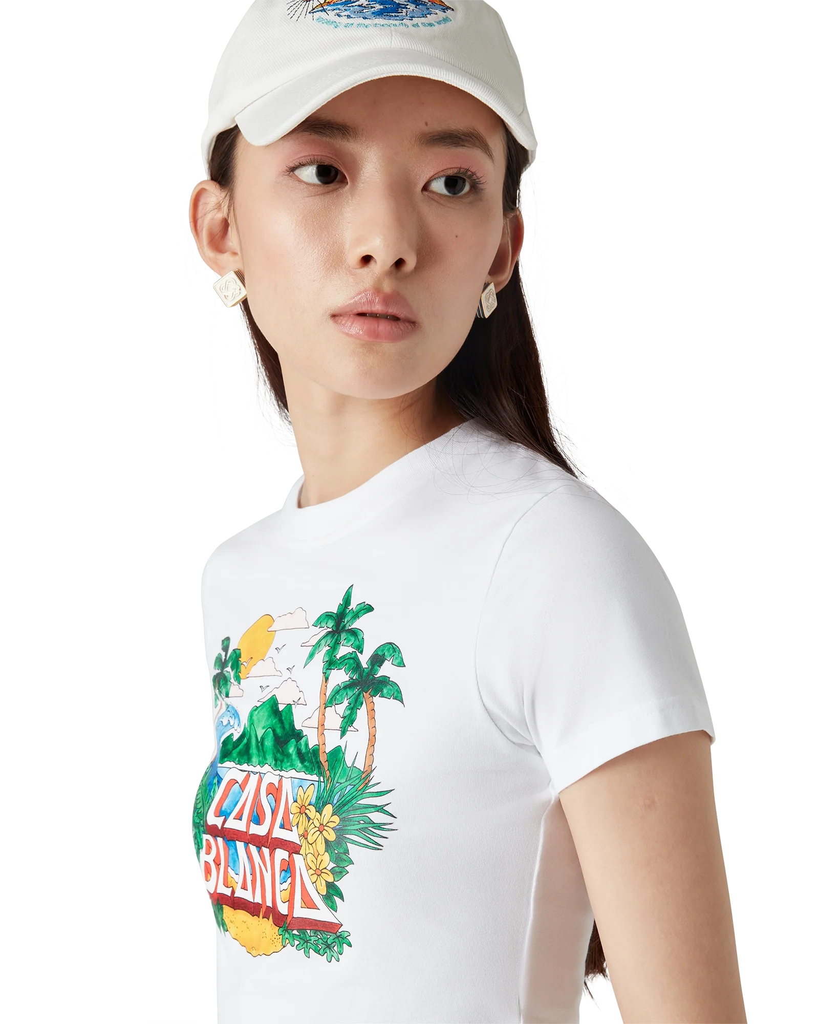 Casa Beach Wave Cropped Short Sleeve T-Shirt
