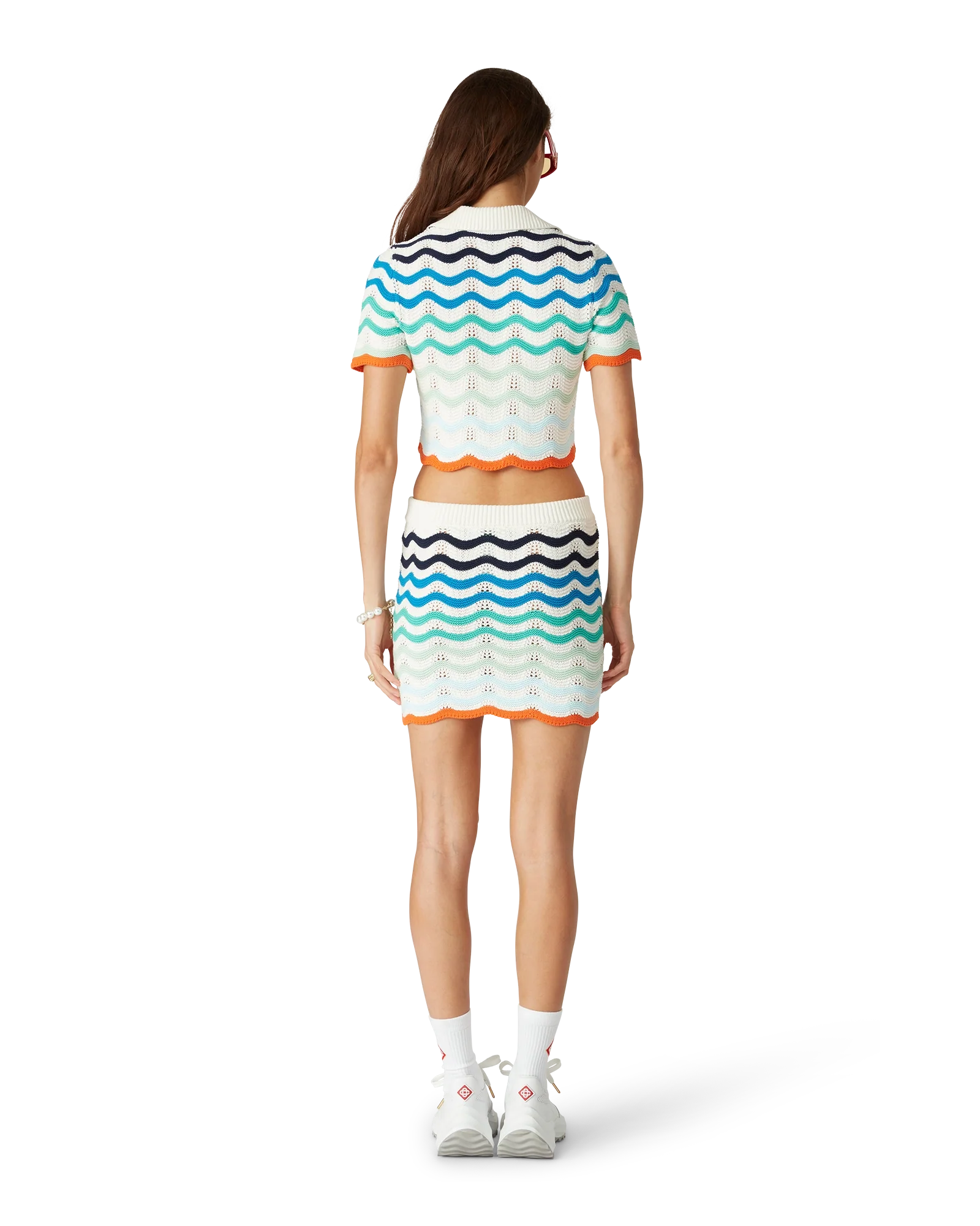 Gradient Wave Crochet Top