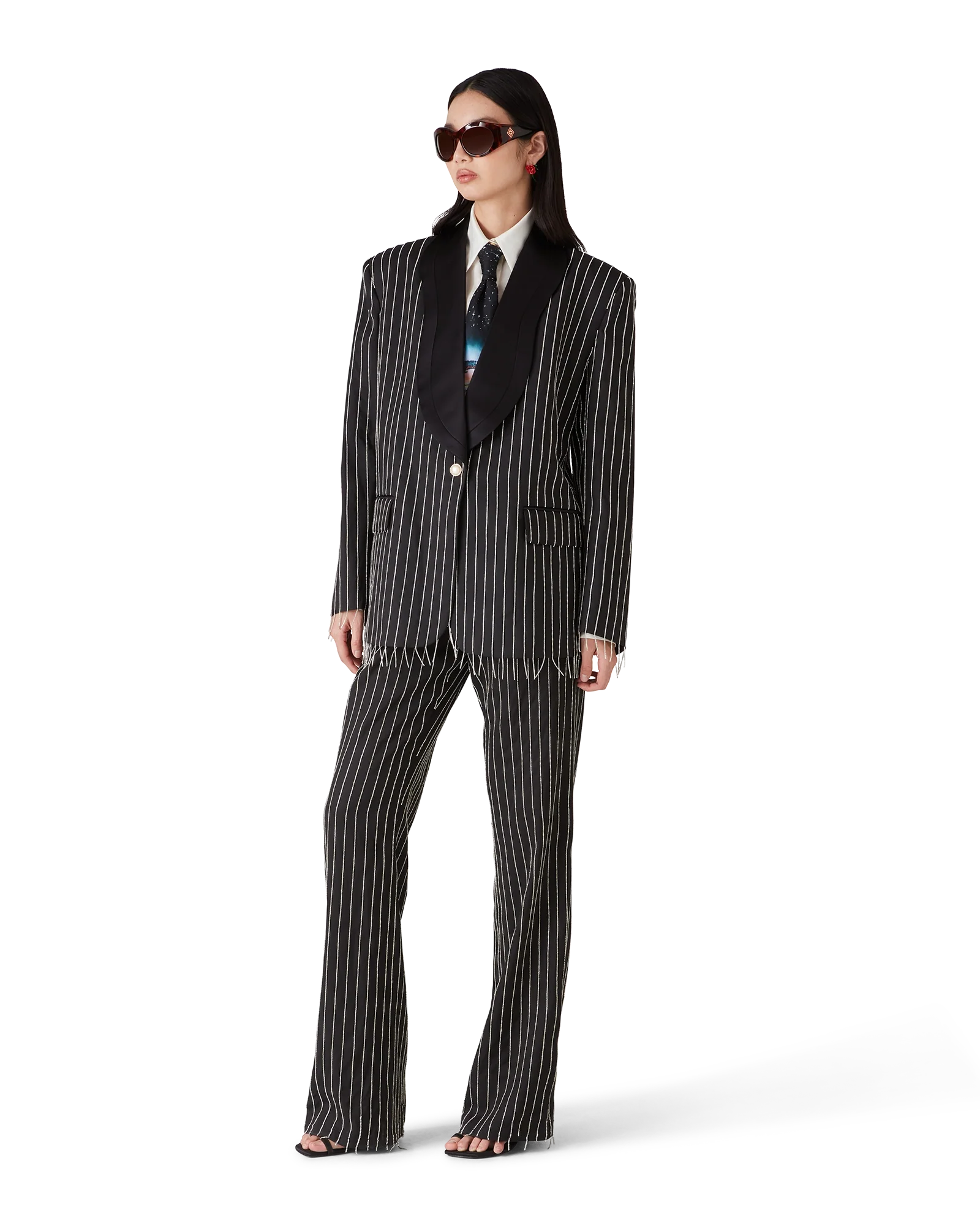 Crystal Embellished Tailored Trousers