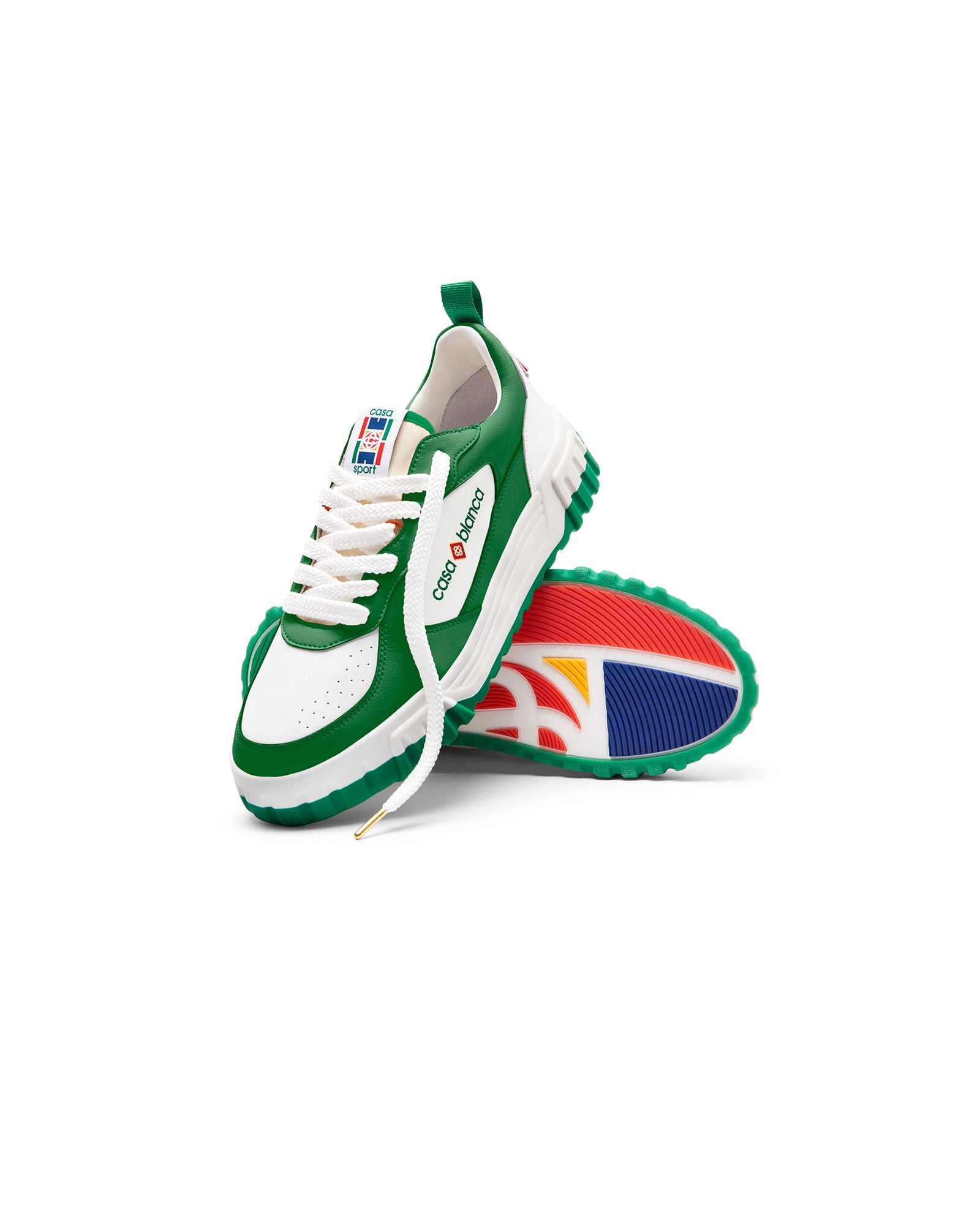 Men's Court Green & White Sneakers